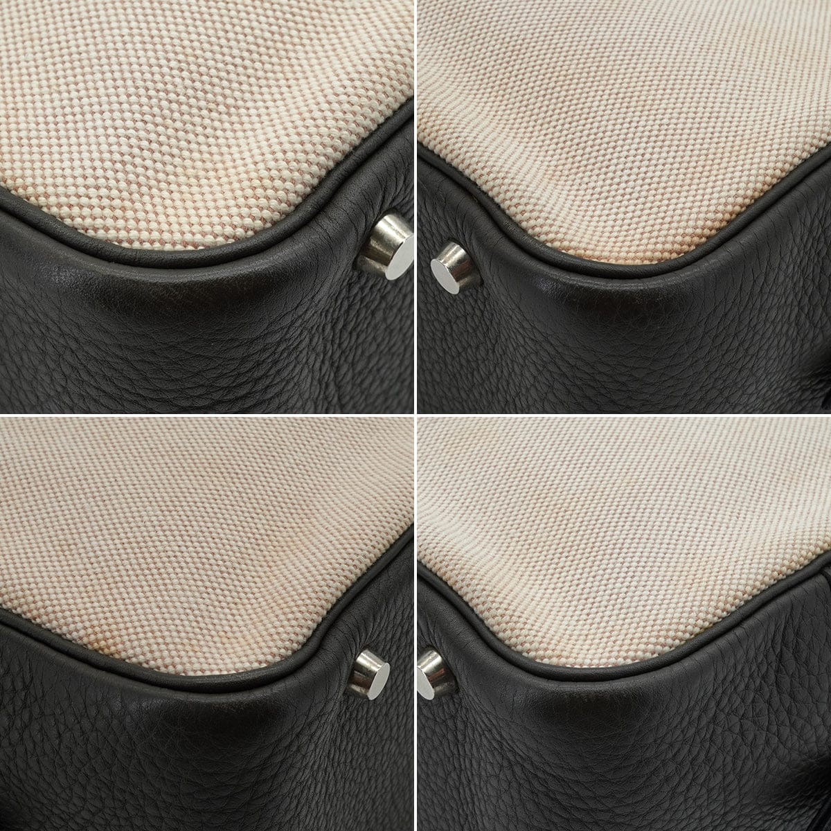 HERMES PLUME 32 VERT OLIVE TOILE H TAURILLON CLEMENCE HAND BAG 2002 SQUARE F PALLADIUM HARDWAR 90340491