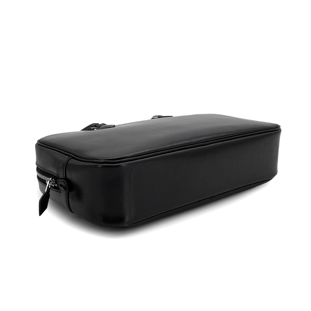 Luxury Promise Japan HERMES PLUME ELAN 28 BLACK BOX CALF HAND BAG 2001 SQUARE E PALLADIUM HARDWARE 90324637