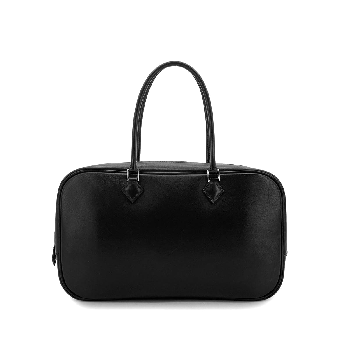 Luxury Promise Japan HERMES PLUME ELAN 28 BLACK BOX CALF HAND BAG □G PHW 90306567