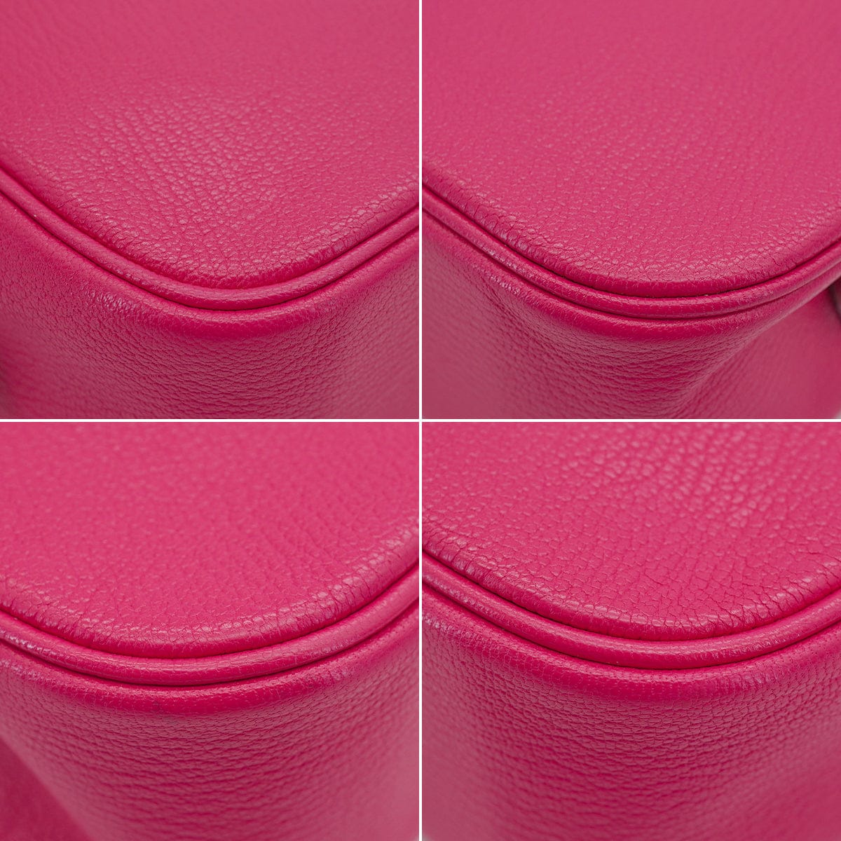 Luxury Promise Japan HERMES PLUME ELAN 28 FUCHSIA PINK CHEVRE HAND BAG 2006 SQUARE J PALLADIUM HARDWARE 90335834