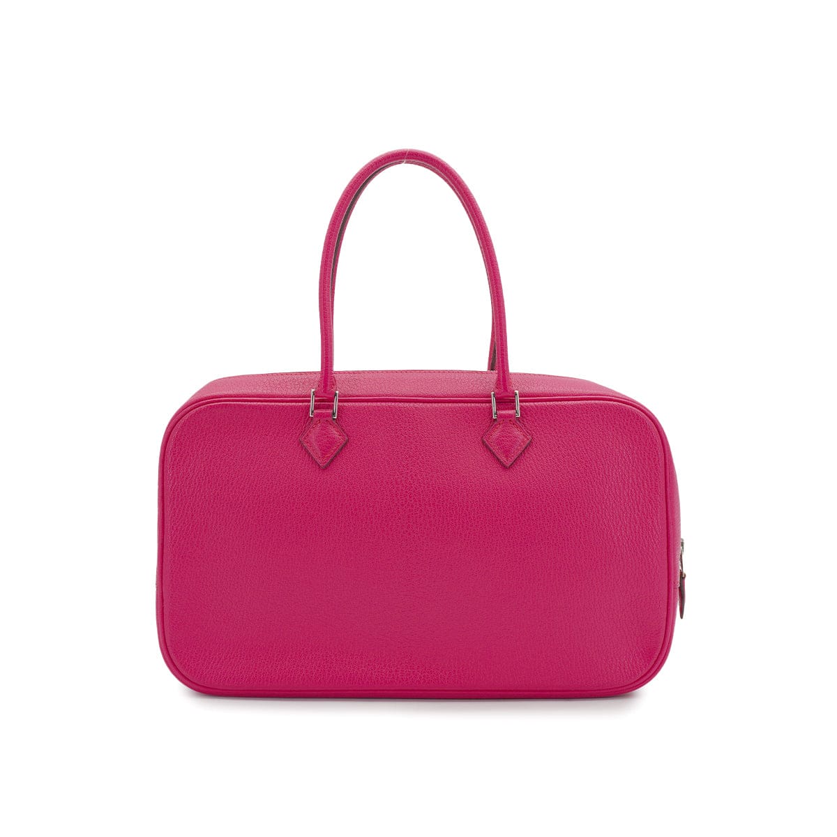 Luxury Promise Japan HERMES PLUME ELAN 28 FUCHSIA PINK CHEVRE HAND BAG 2006 SQUARE J PALLADIUM HARDWARE 90335834