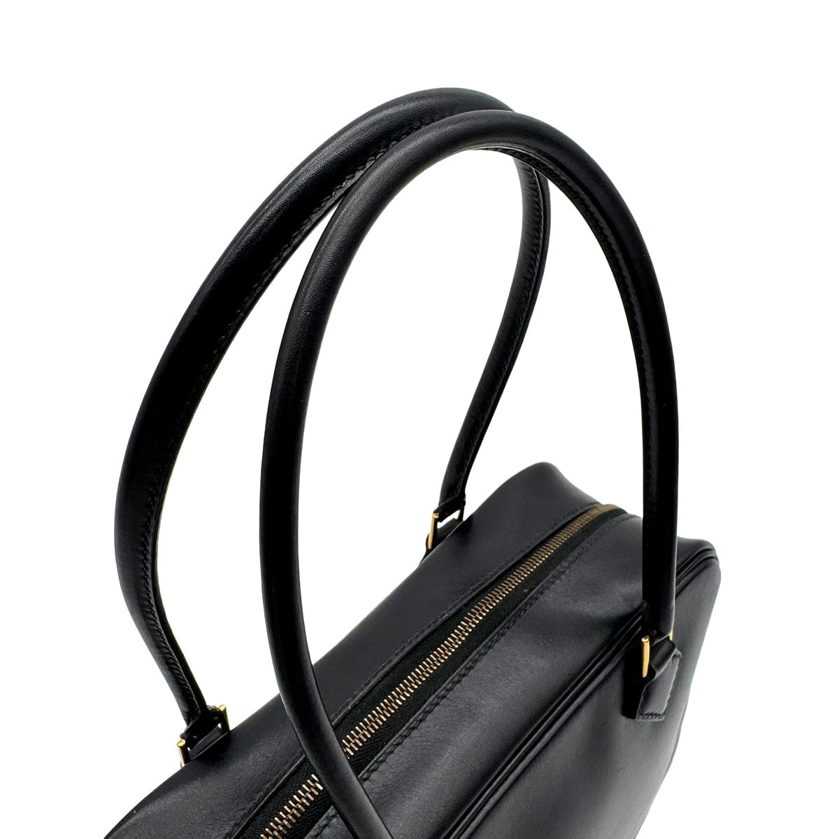 Luxury Promise Japan HERMES PLUME MINI BLACK BOX CALF HAND BAG 1994 CIRCLE X GOLD HARDWARE 90323520