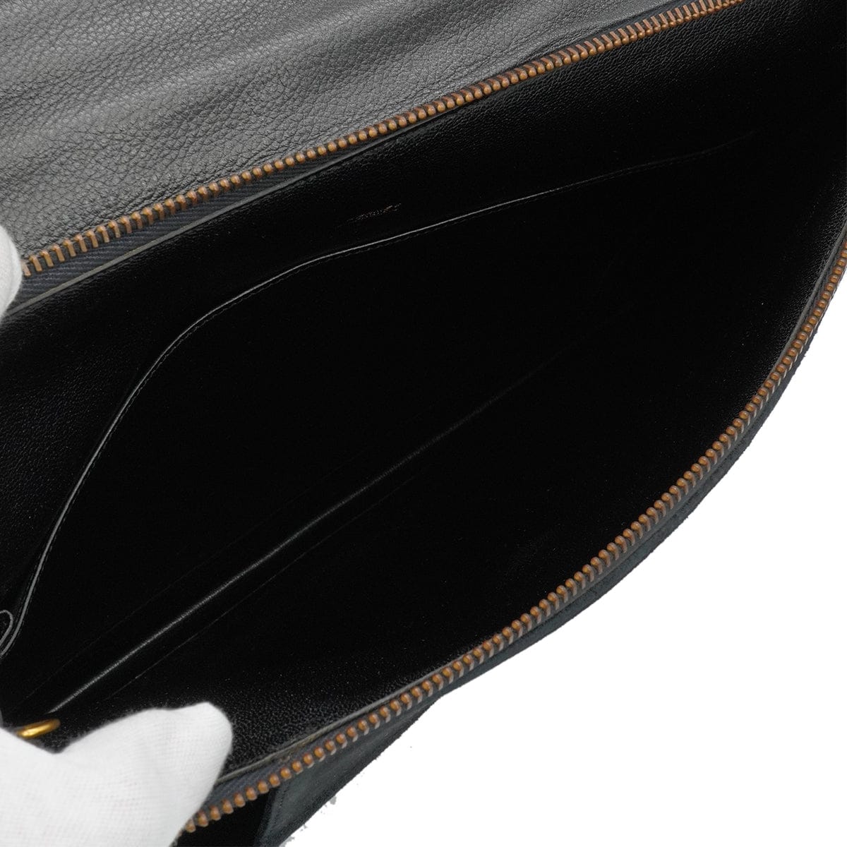Luxury Promise Japan HERMES PRESIDENT BLACK GREEN DOBLIS LIZARD VEAU BARENIA HAND BAG 1988 CIRCLE R GOLD HARDWARE 90345058