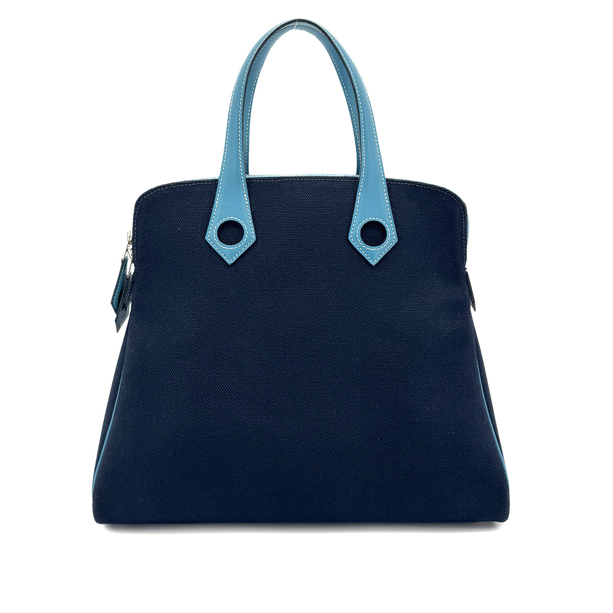 Luxury Promise Japan HERMES SAC HEEBOO PM BLUE MARINE BLUE JEAN TOILE H SWIFT HAND BAG □J 90291375