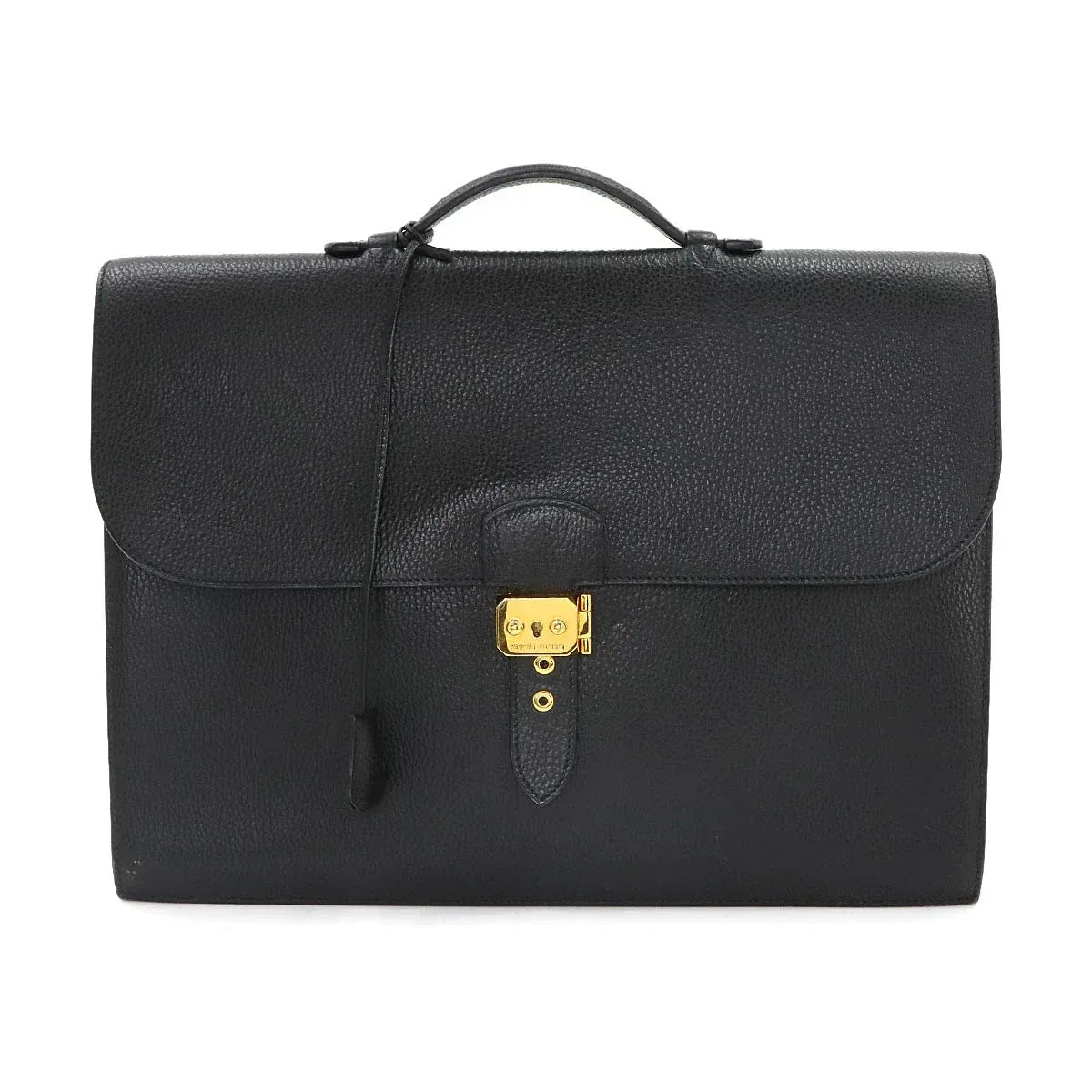 Luxury Promise Japan HERMES Sack A Depeche 41 Briefcase Business Bag Ardenne Black 90337846