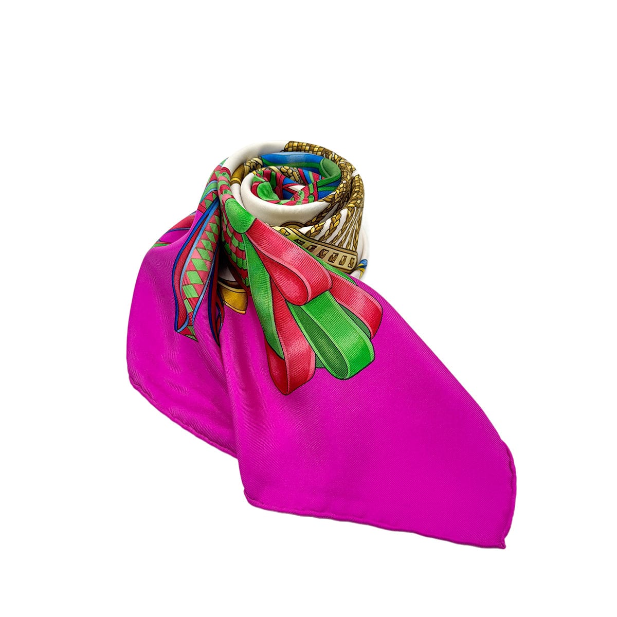 Luxury Promise Japan HERMES SCARF CARRE90 RUBANS DU CHEVAL SILK 90278021