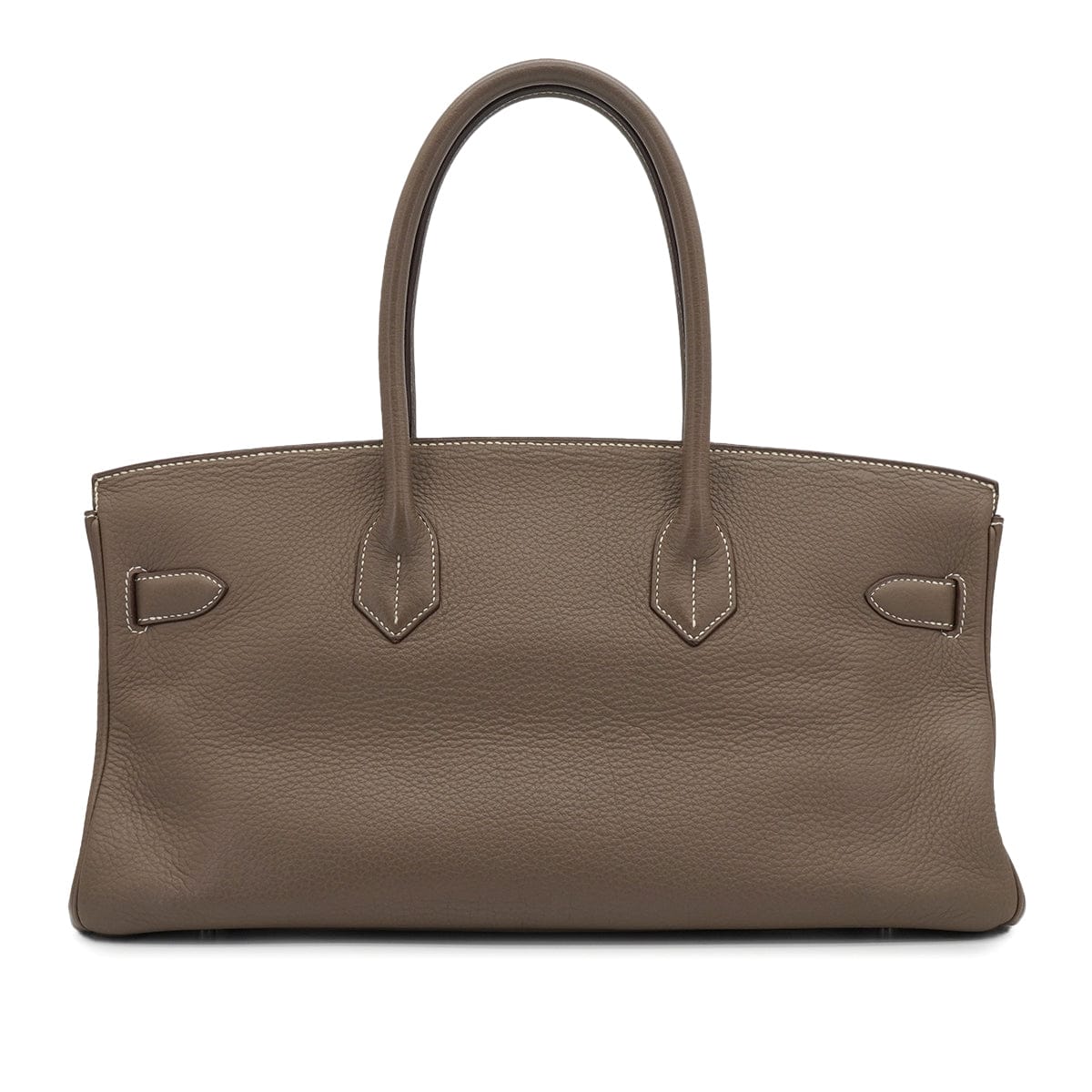 Luxury Promise Japan HERMES SHOULDER BIRKIN 42 ETOUPE TAURILLON CLEMENCE HAND SHOULDER BAG 2009 SQUARE M PALLADIUM HARDWARE 90335583