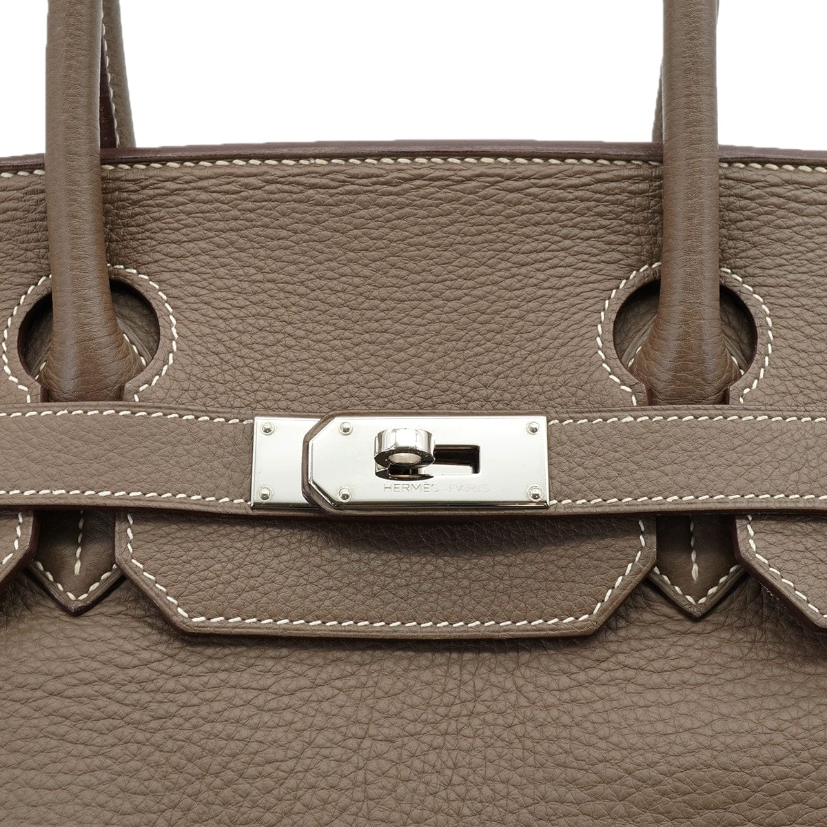 Luxury Promise Japan HERMES SHOULDER BIRKIN 42 ETOUPE TAURILLON CLEMENCE HAND SHOULDER BAG 2009 SQUARE M PALLADIUM HARDWARE 90335583