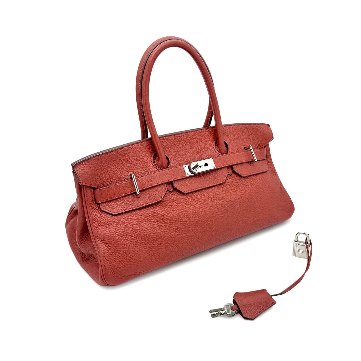 Luxury Promise Japan HERMES SHOULDER BIRKIN 42 RED TAURILLON CLEMENCE HAND BAG □I SHW 90275779