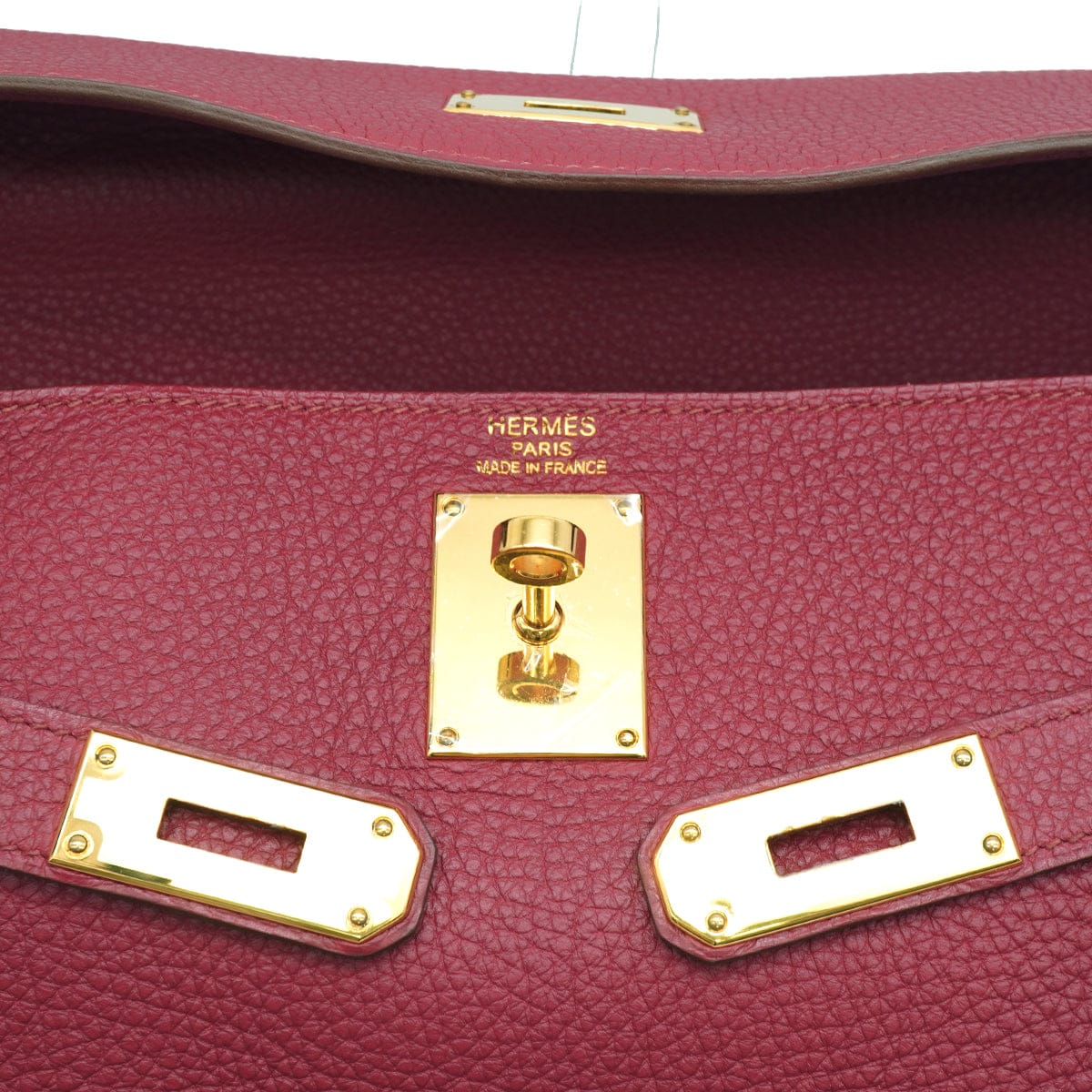 Luxury Promise Japan HERMES SHOULDER KELLY 42 RUBIS TAURILLON CLEMENCE HAND SHOULDER BAG 2011 SQUARE O GOLD HARDWARE 90339881