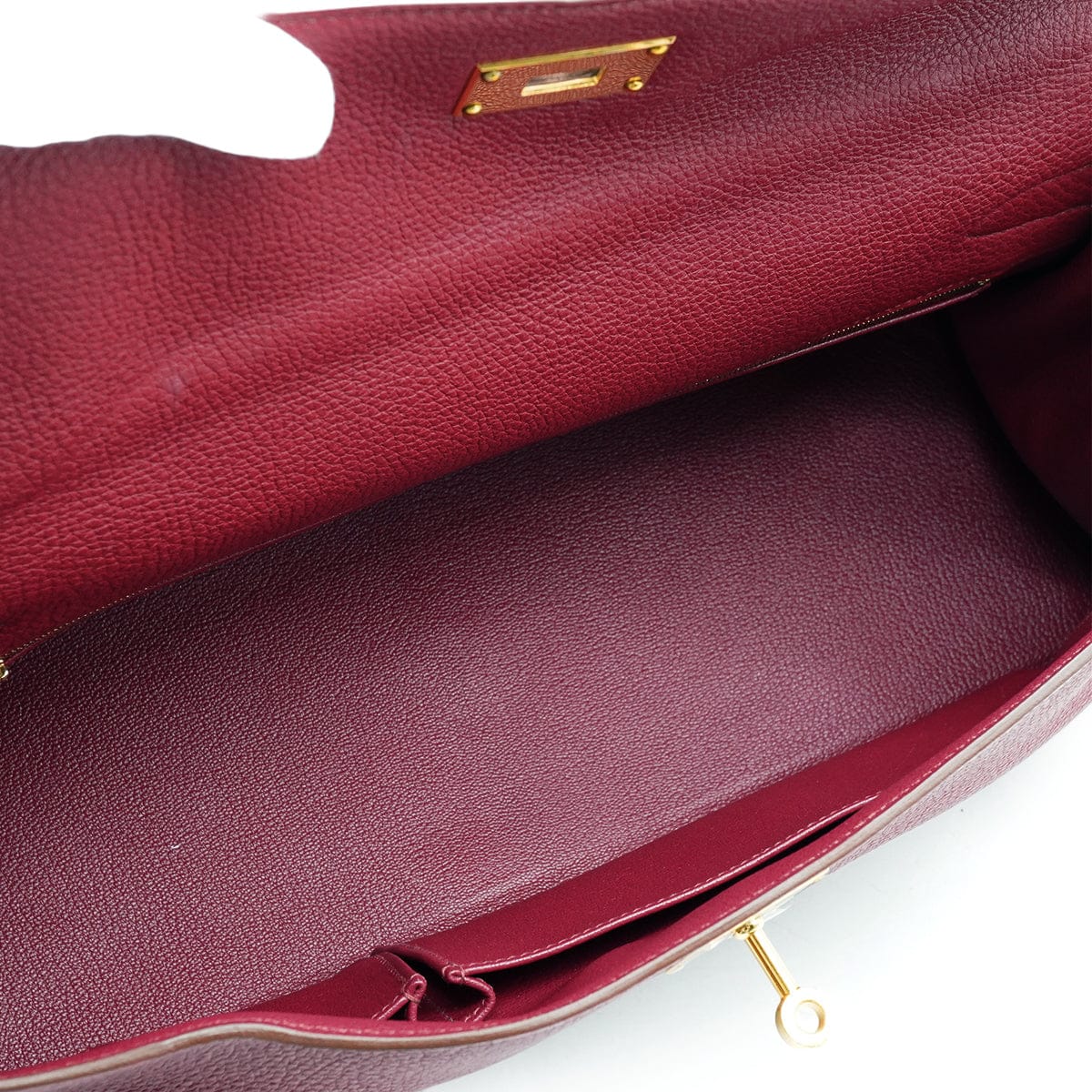 Luxury Promise Japan HERMES SHOULDER KELLY 42 RUBIS TAURILLON CLEMENCE HAND SHOULDER BAG 2011 SQUARE O GOLD HARDWARE 90339881