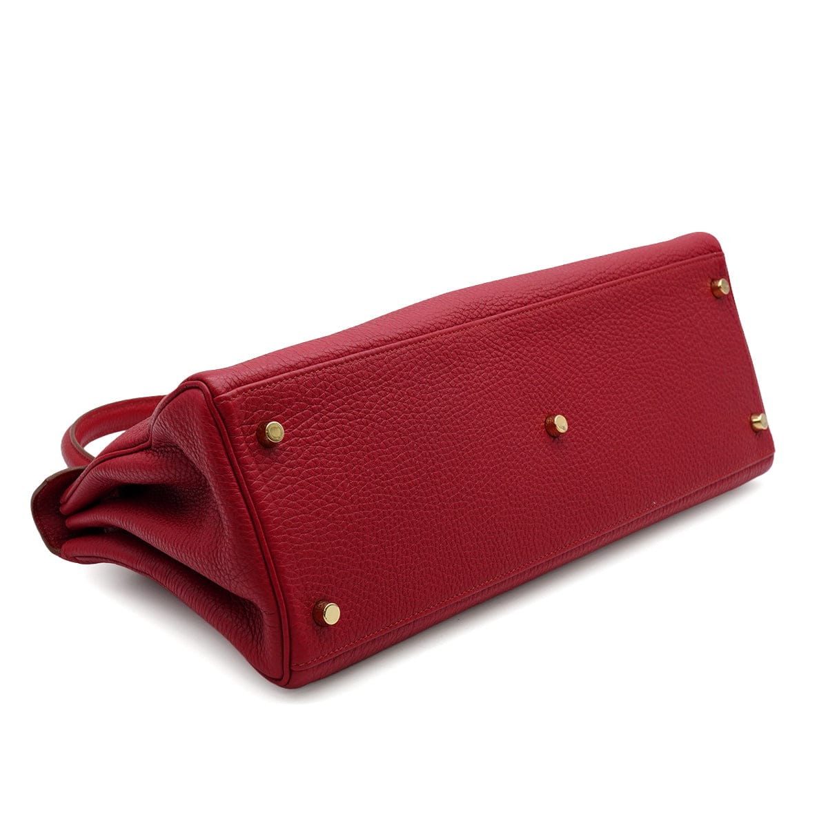Luxury Promise Japan HERMES SHOULDER KELLY 42 RUBIS TAURILLON CLEMENCE HAND SHOULDER BAG 2011 SQUARE O GOLD HARDWARE 90339881