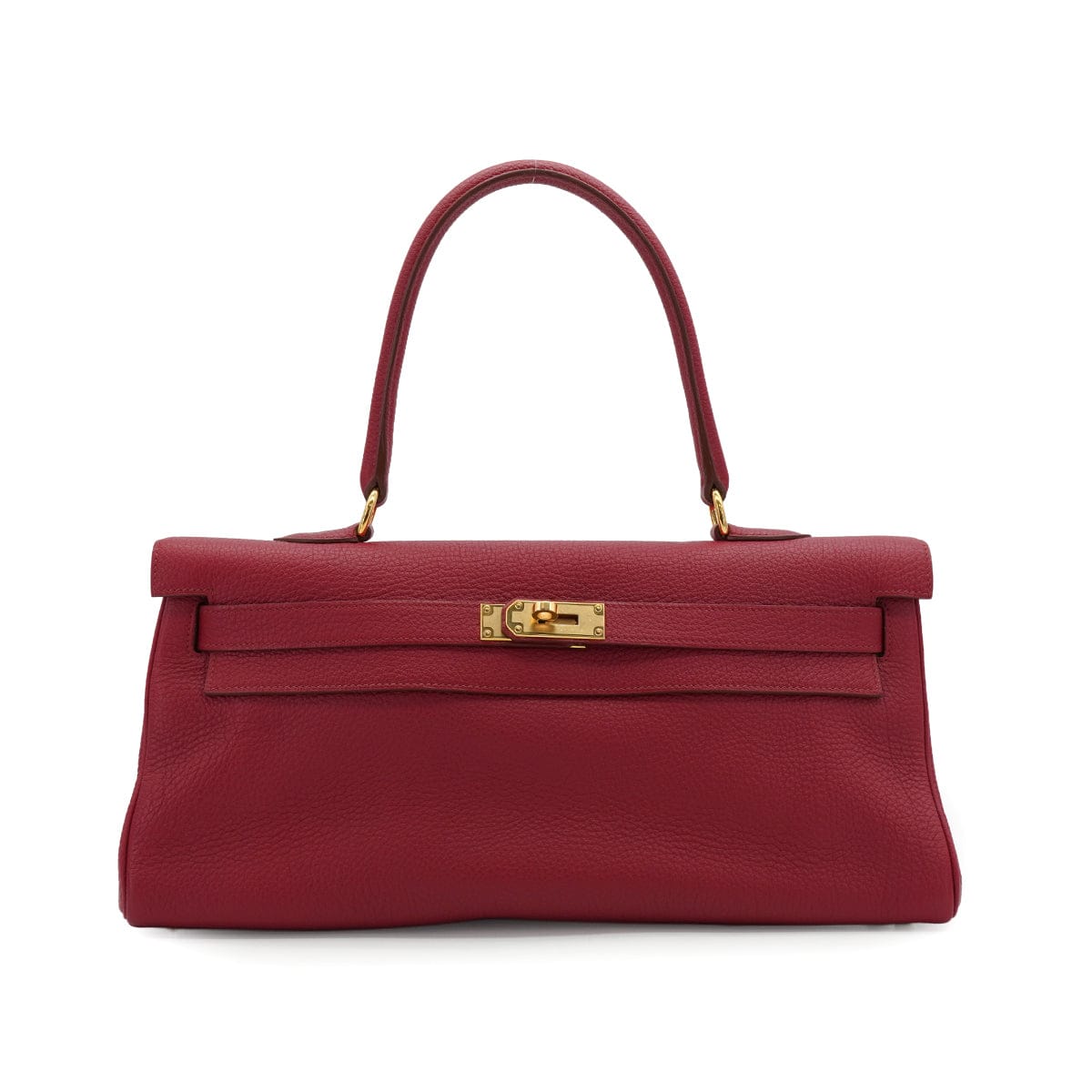 Luxury Promise Japan HERMES SHOULDER KELLY 42 RUBIS TAURILLON CLEMENCE HAND SHOULDER BAG 2011 SQUARE O GOLD HARDWARE 90339881