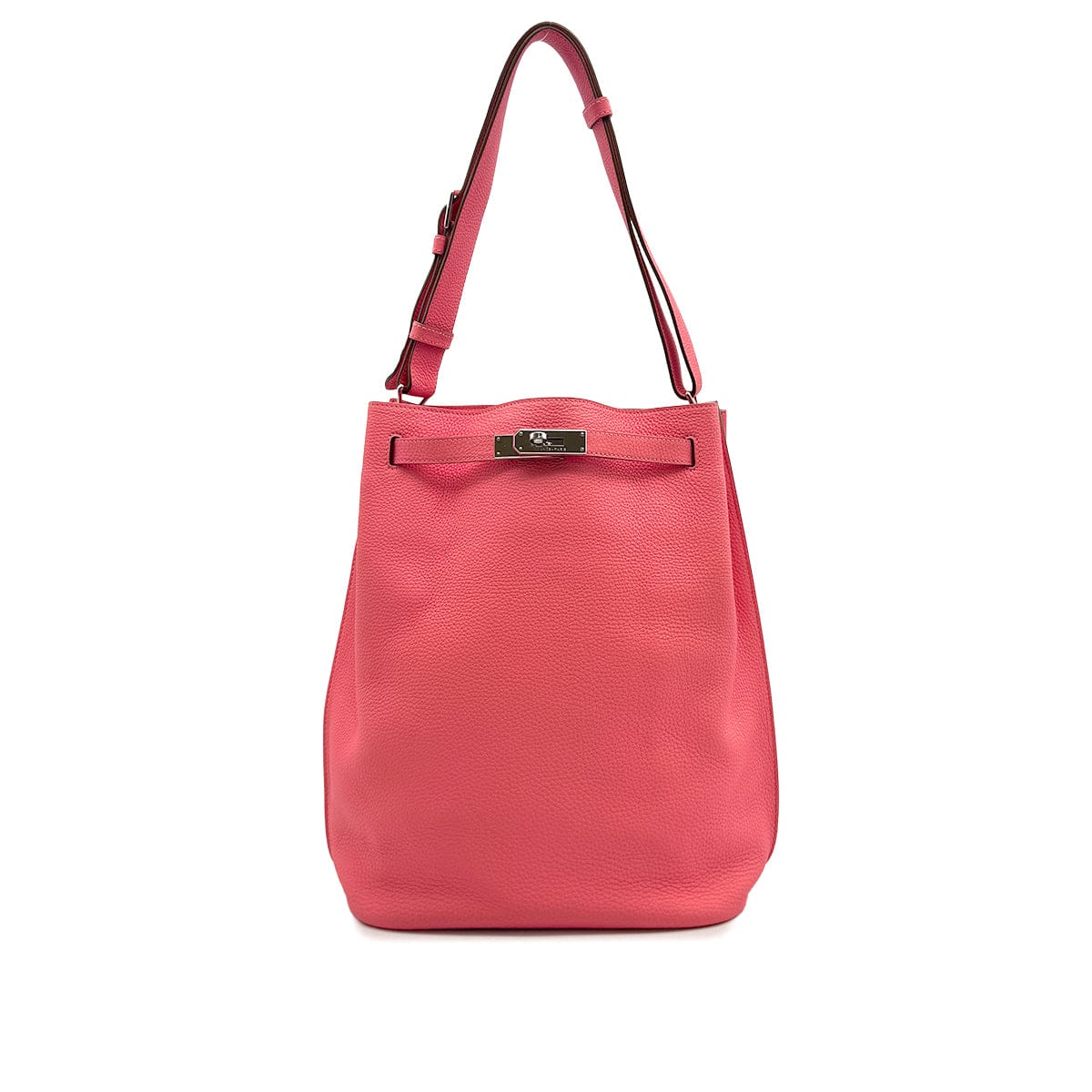Luxury Promise Japan HERMES SO KELLY 26 ROSE LIPSTICK TAURILLON CLEMENCE SHOULDER BAG 2013 SQUARE Q PALLADIUM HARDWARE 90308972