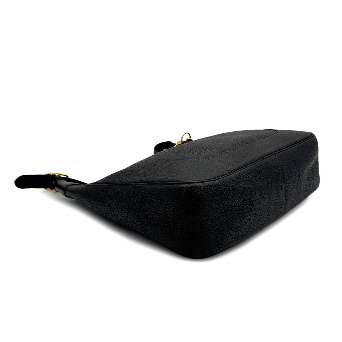 Luxury Promise Japan HERMES TRIM 31 BLACK TAURILLON CLEMENCE SHOULDER BAG 1995 CIRCLE Y GOLD HARDWARE 90323081
