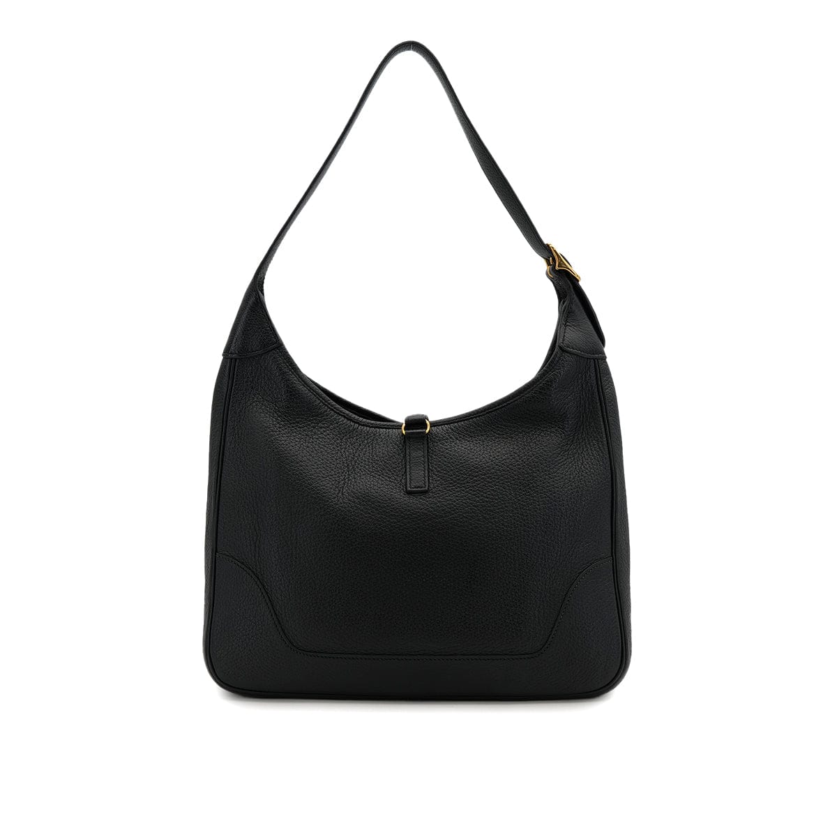 Luxury Promise Japan HERMES TRIM 31 BLACK TAURILLON CLEMENCE SHOULDER BAG 1995 CIRCLE Y GOLD HARDWARE 90323081