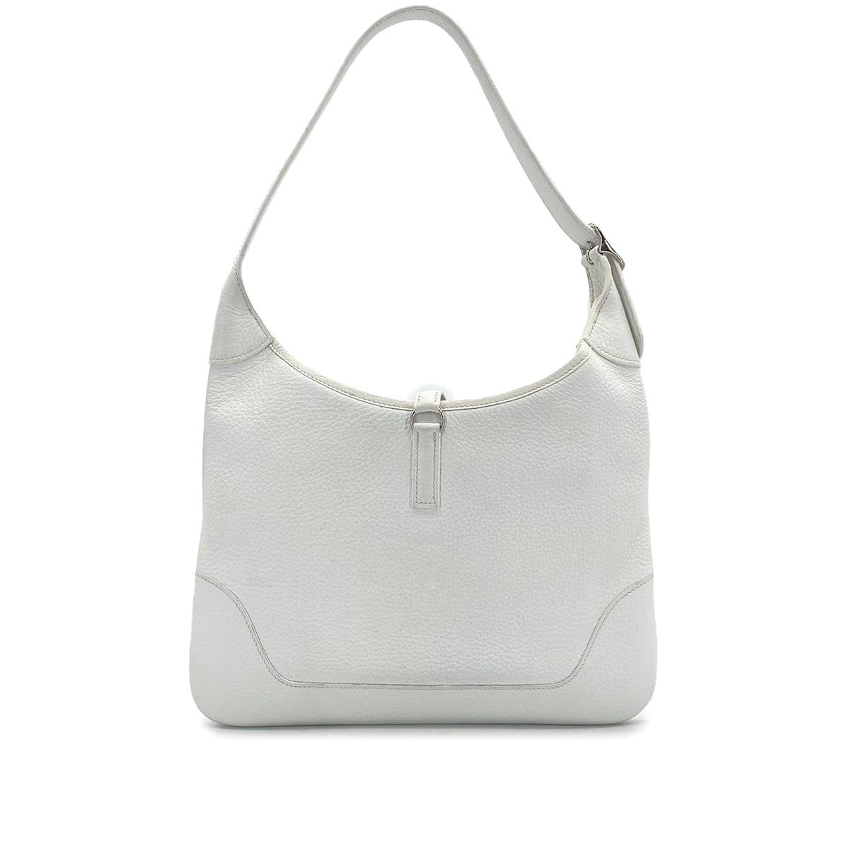 Luxury Promise Japan HERMES TRIM 31 WHITE TAURILLON CLEMENCE SHOULDER BAG 2006 SQUARE J PALLADIUM HARDWARE 90327296
