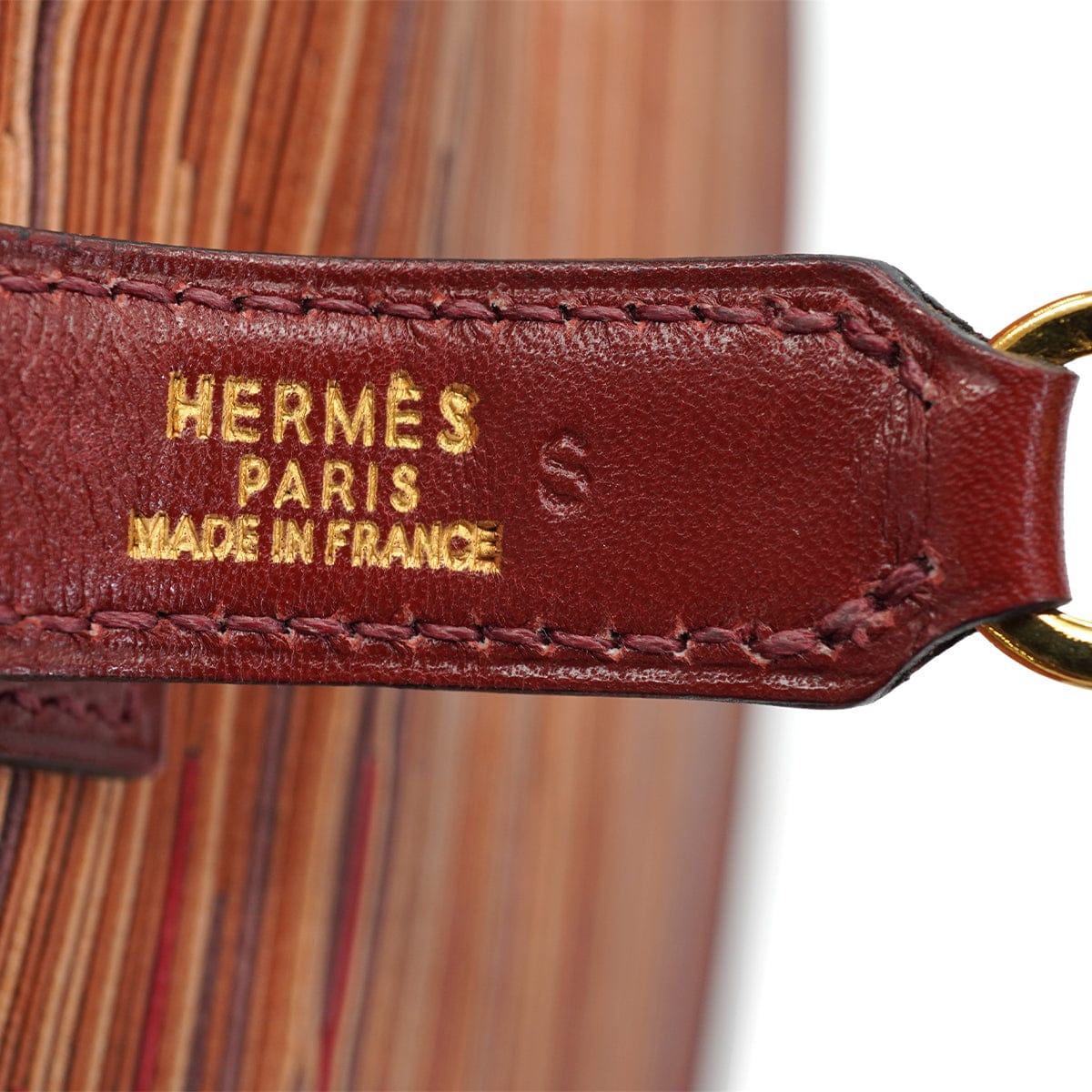 Luxury Promise Japan HERMES TRIM 35 ROUGE H VIBRATO BOX CALF SHOULDER BAG 2001 SQUARE E GOLD HARDWARE 90326784