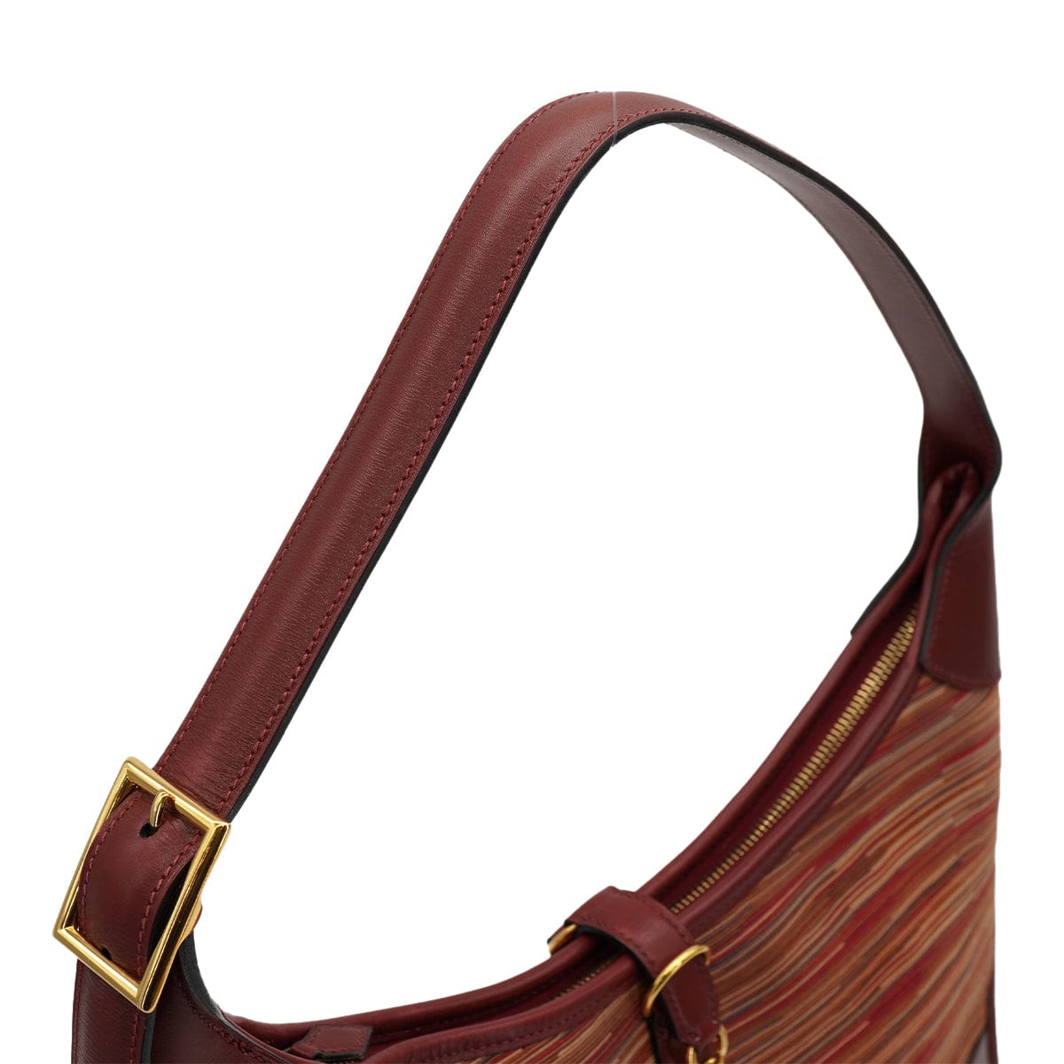 Luxury Promise Japan HERMES TRIM 35 ROUGE H VIBRATO BOX CALF SHOULDER BAG 2001 SQUARE E GOLD HARDWARE 90326784
