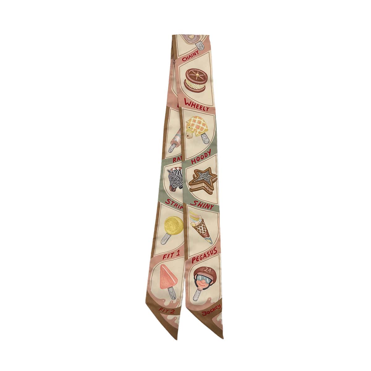 Luxury Promise Japan HERMES TWILLY FUNNY ICE CREAM SCARF MULTICOLOR SILK 90295841