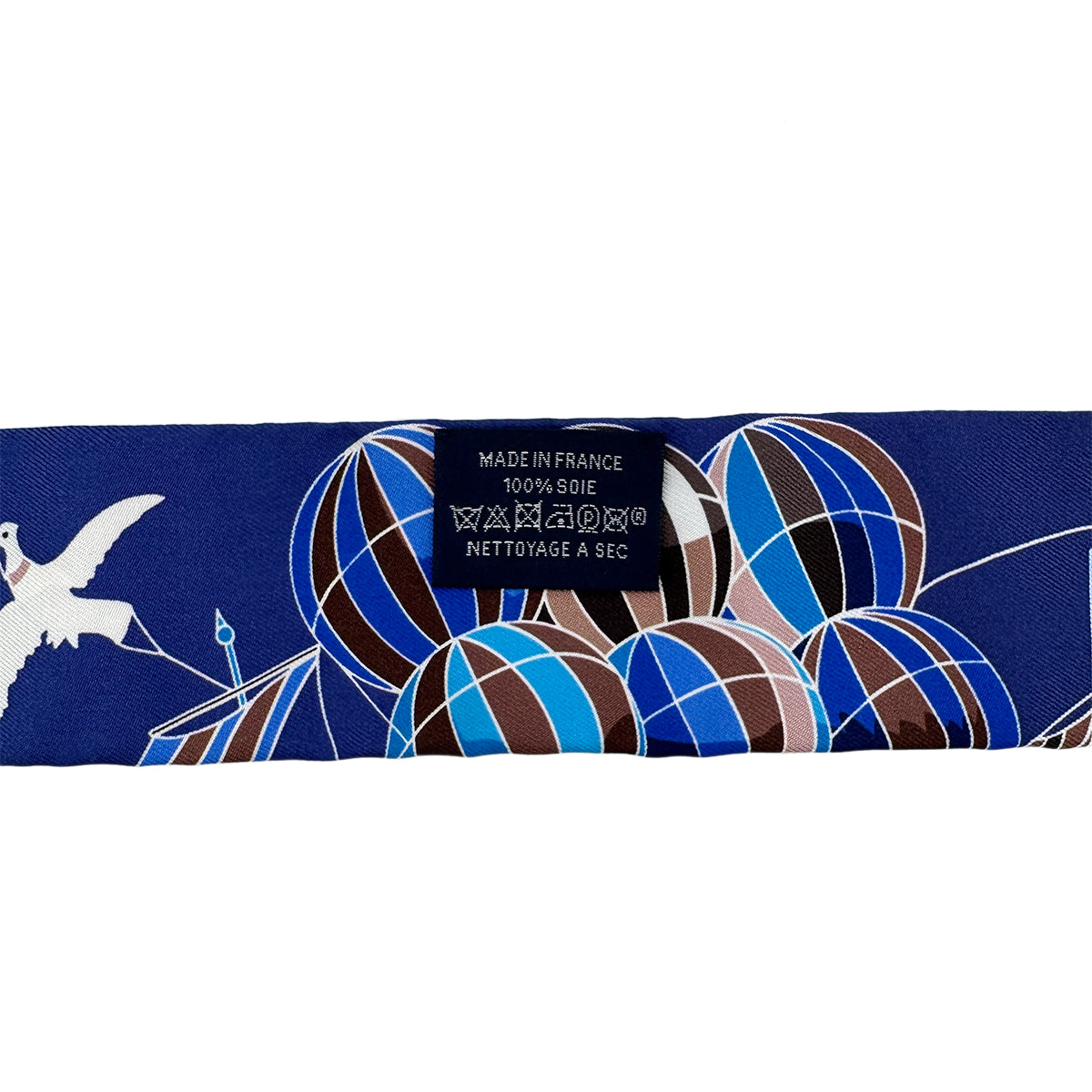 Luxury Promise Japan HERMES TWILLY LES FOLIES DU CIEL SCARF BLUE SILK 90295855
