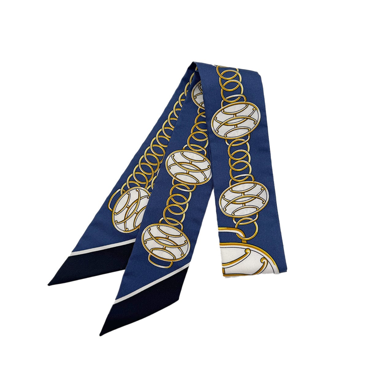 Luxury Promise Japan HERMES TWILLY LIFT PROFILE SCARF BLUE YELLOW SILK 90295852