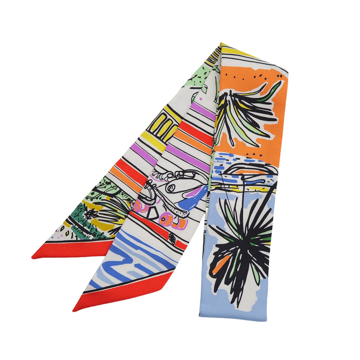 Luxury Promise Japan HERMES TWILLY RAYURES D’ETE SCARF MULTICOLOR SILK 90324154