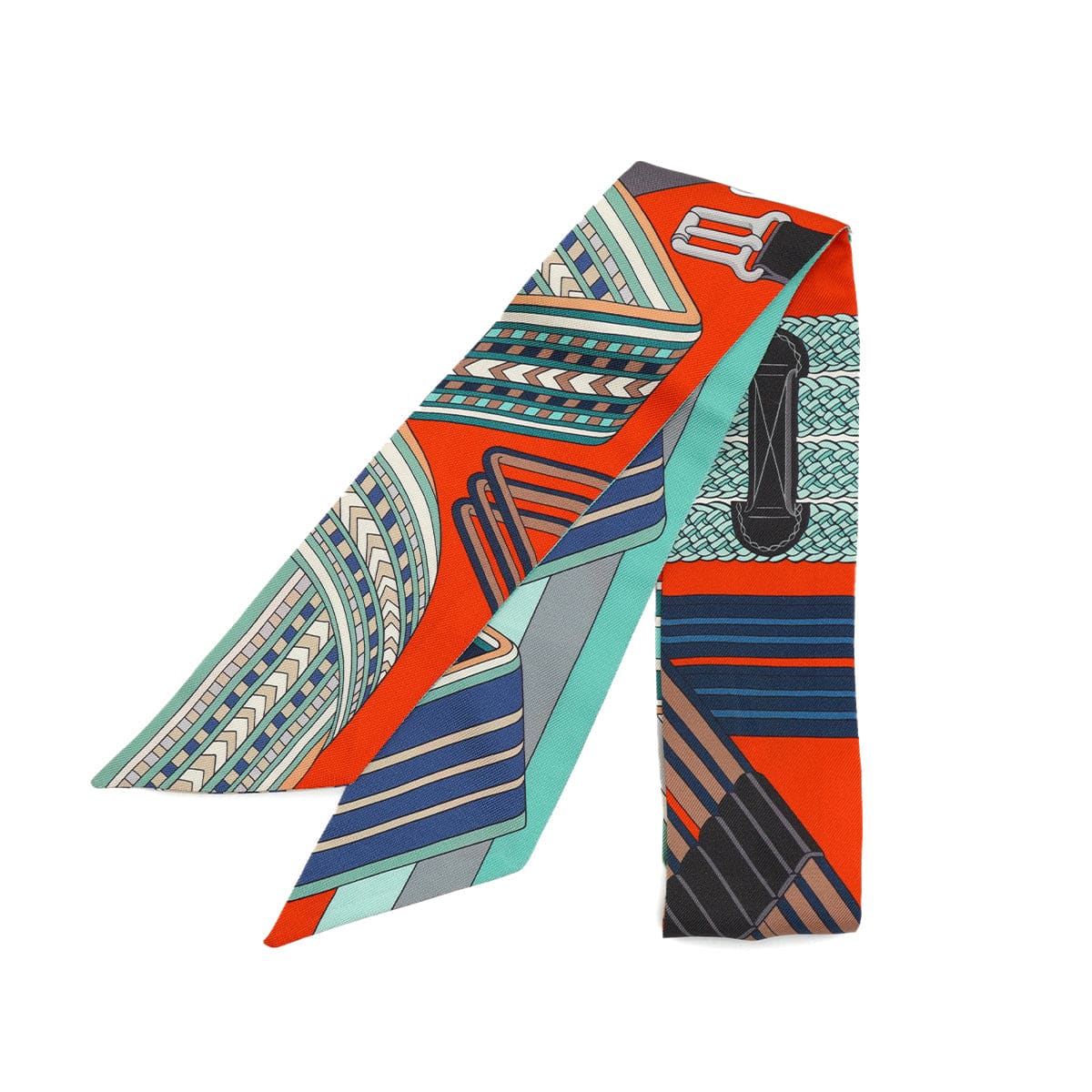 Luxury Promise Japan HERMES TWILLY SANGLES EN ZIGZAG SCARF MULTICOLOR SILK 90328692