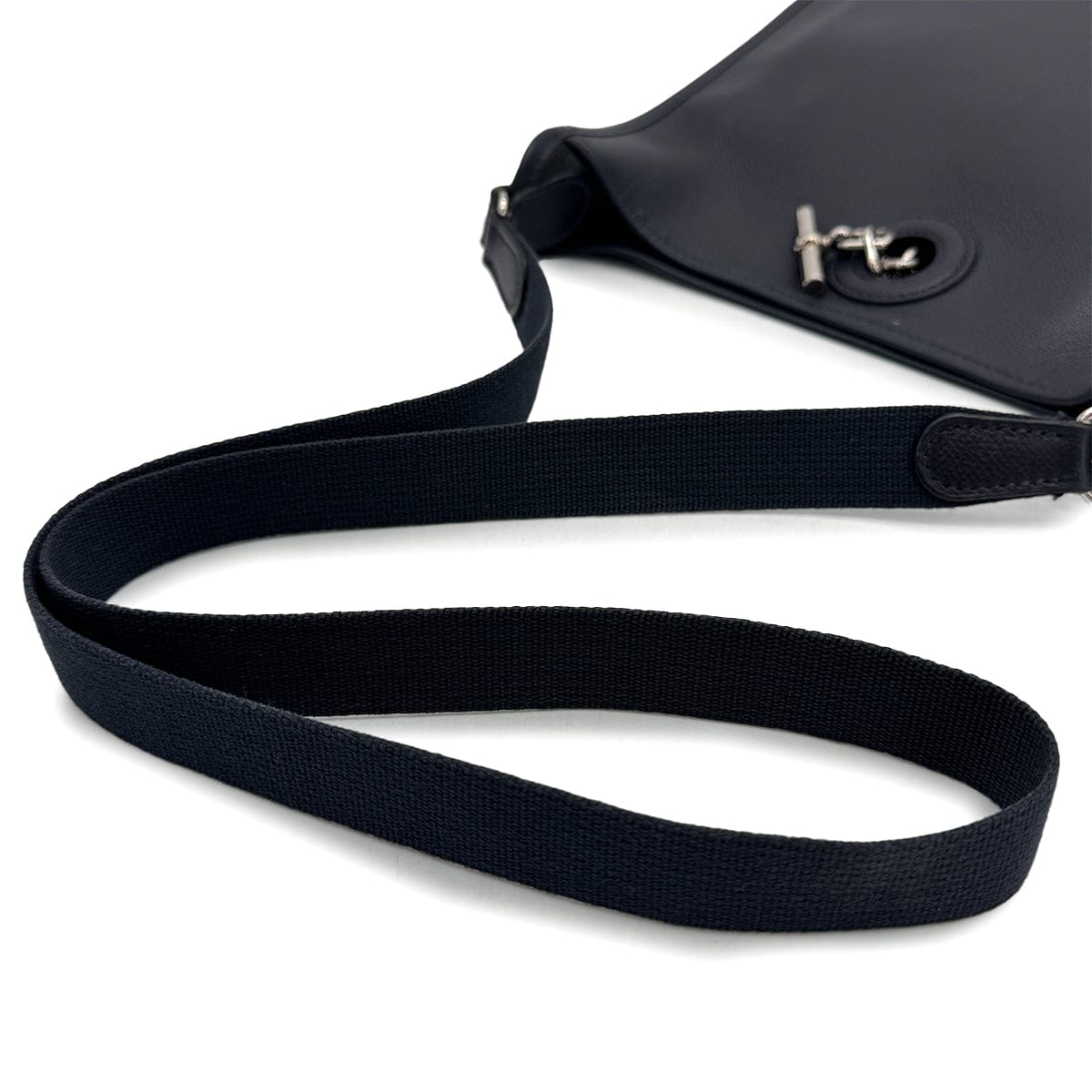 Luxury Promise Japan HERMES VESPA PM BLUE INDIGO VEAU EPSOM SHOULDER BAG 2004 SQUARE H PALLADIUM HARDWARE 90310337