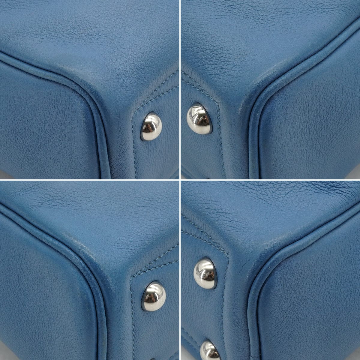 Luxury Promise Japan HERMES VICTORIA 40 BLEU AZUR EVERGRAIN HAND BAG 2018 C STAMP PALLADIUM HARDWARE 90334496