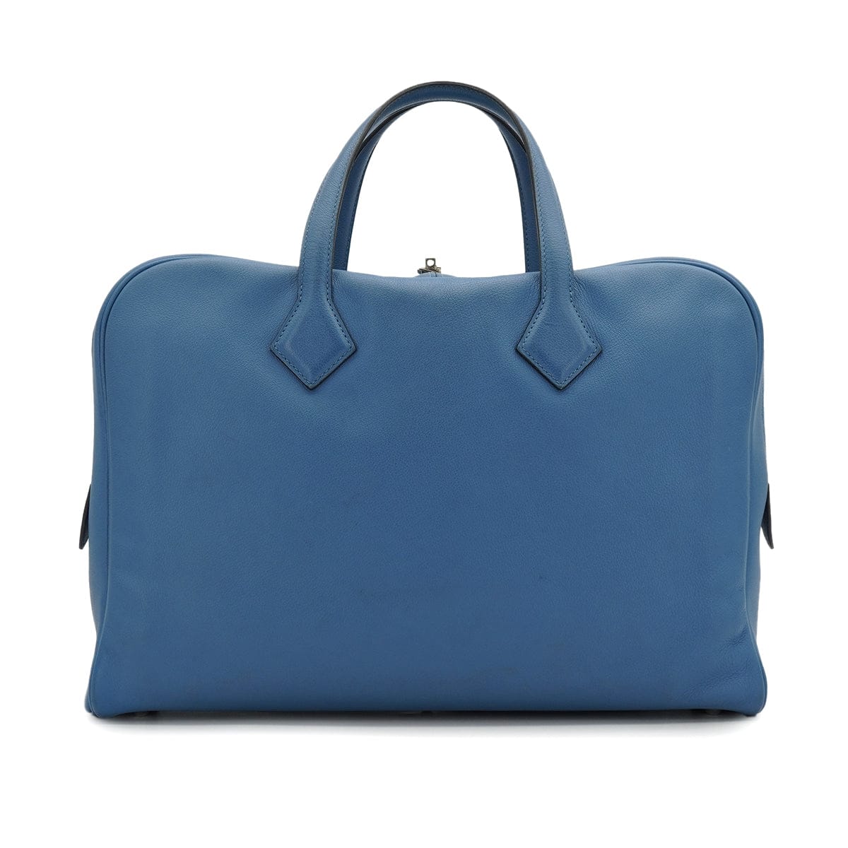 Luxury Promise Japan HERMES VICTORIA 40 BLEU AZUR EVERGRAIN HAND BAG 2018 C STAMP PALLADIUM HARDWARE 90334496