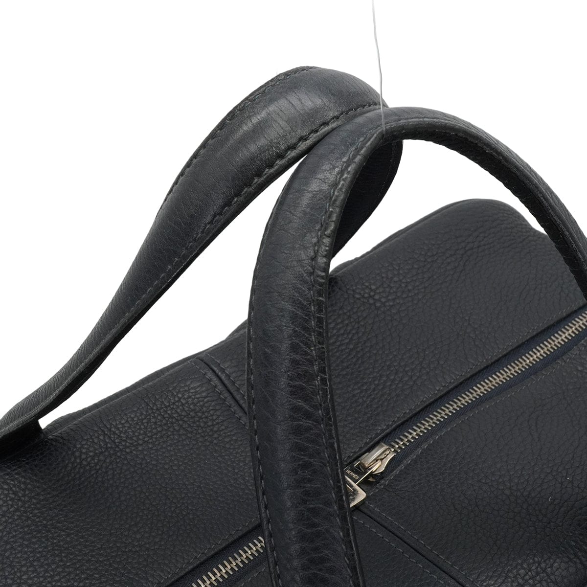 Luxury Promise Japan HERMES VICTORIA 45 BLUE INDIGO TAURILLON CLEMENCE HAND BAG 2001 SQUARE E PALLADIUM HARDWARE 90334296