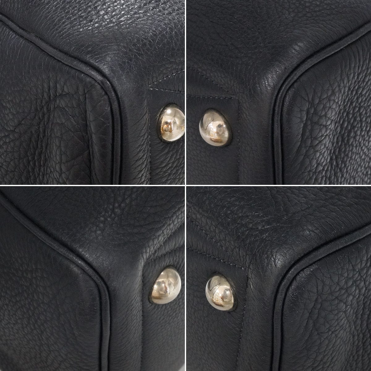 Luxury Promise Japan HERMES VICTORIA 45 BLUE INDIGO TAURILLON CLEMENCE HAND BAG 2001 SQUARE E PALLADIUM HARDWARE 90334296