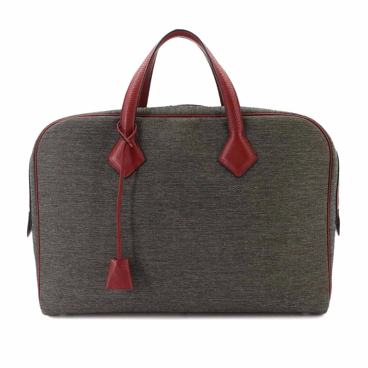 Luxury Promise Japan HERMES Victoria2 12H Briefcase Business Bag Toile H Technique Grey 90340078