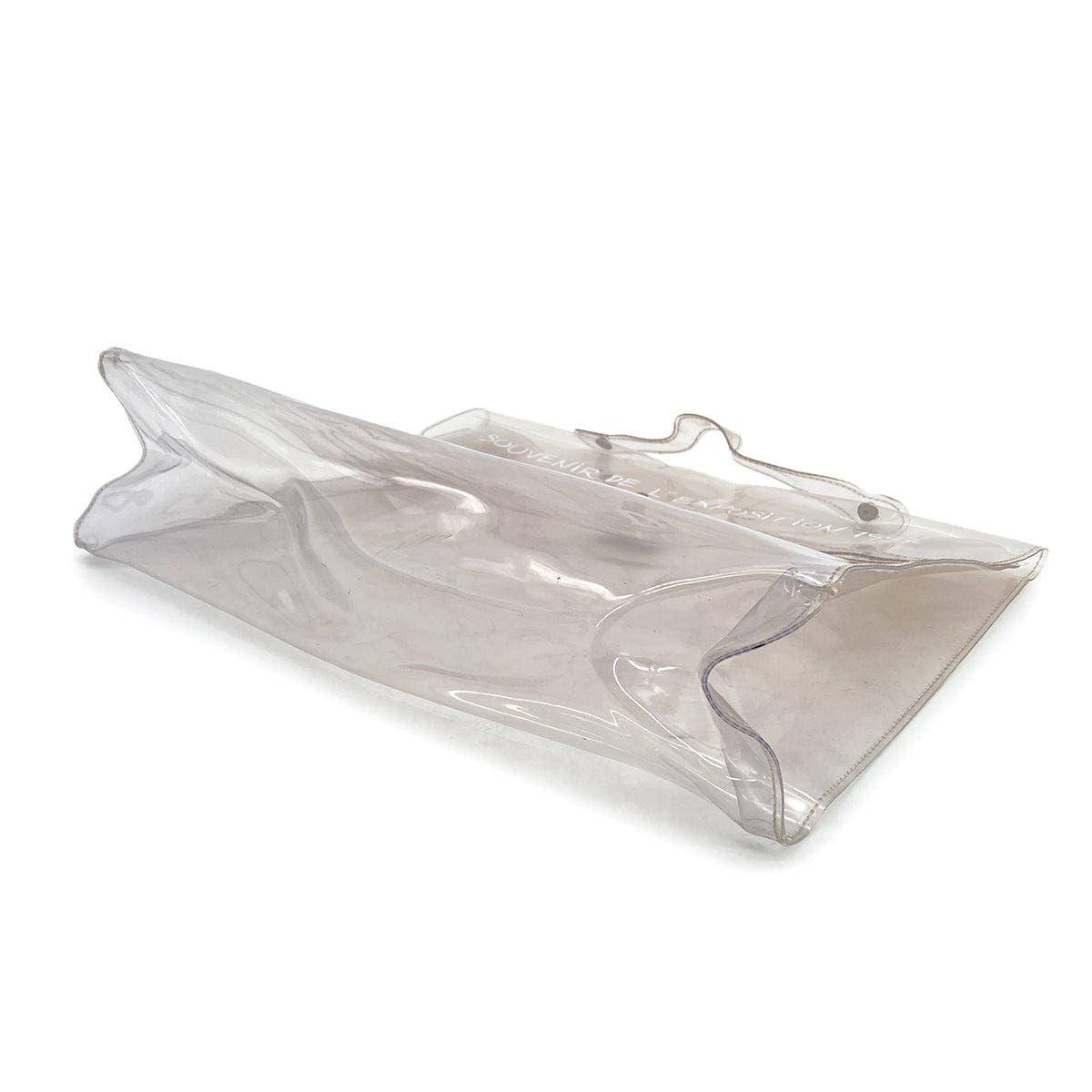 Luxury Promise Japan HERMES VINYL KELLY SOUVENIR DE L' EXPOSITION 1997 CLEAR HAND BAG GOLD HARDWARE 90327406