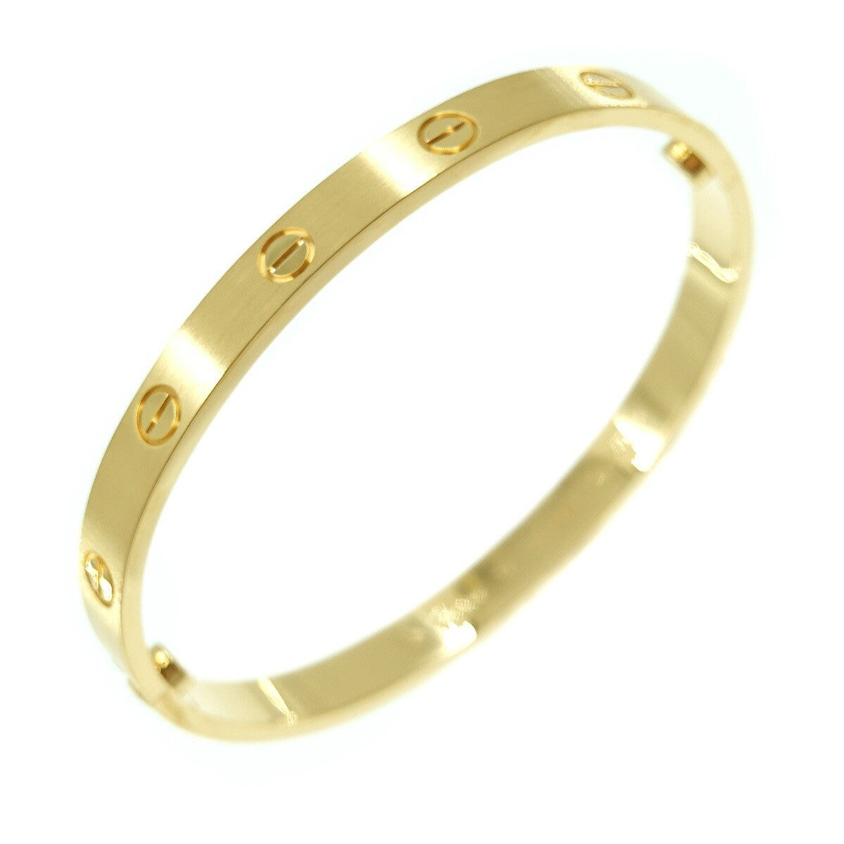 Luxury Promise Japan Cartier Love Bracelet 18K Yellow Gold 750 brushed Size17 90276170