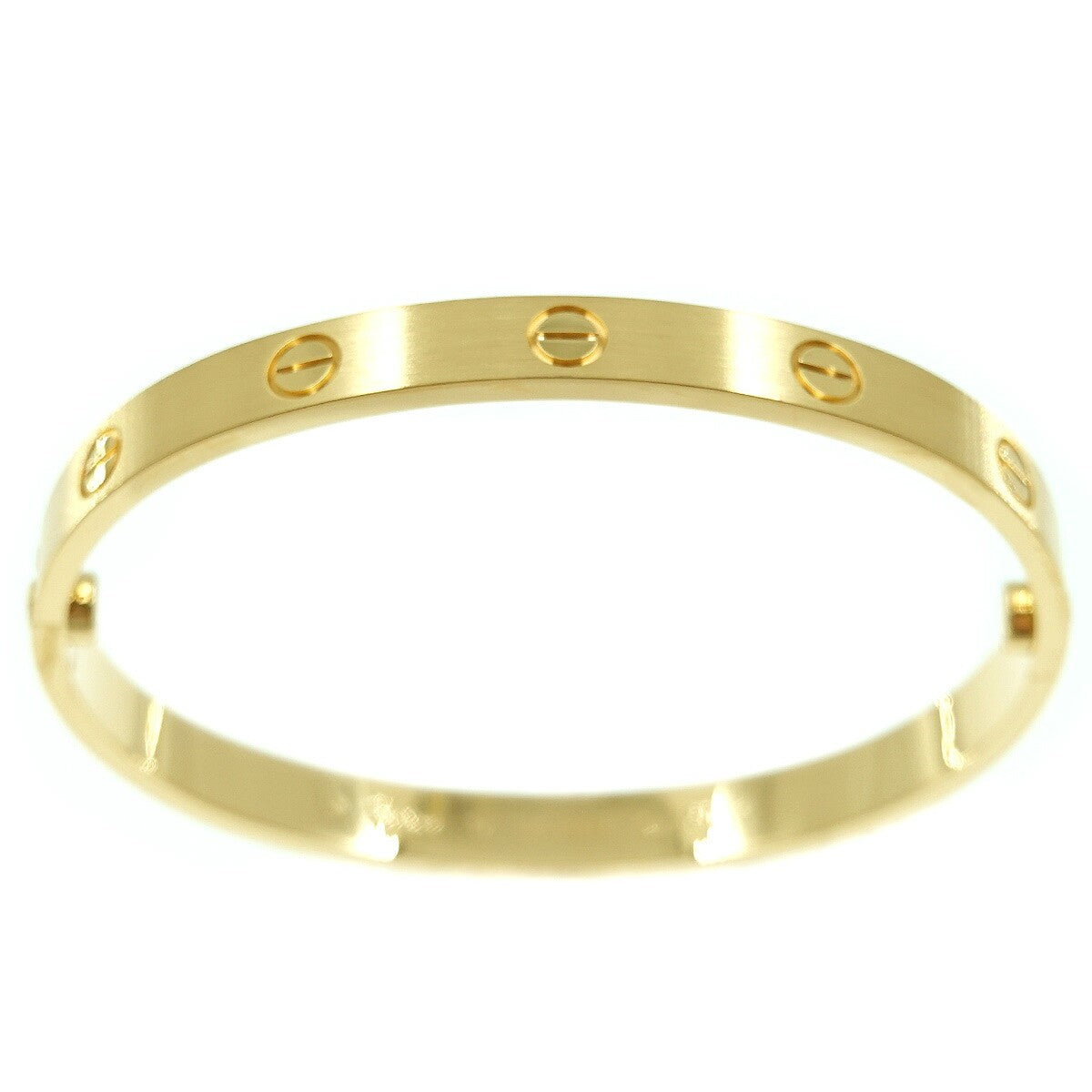 Luxury Promise Japan Cartier Love Bracelet 18K Yellow Gold 750 brushed Size17 90276170