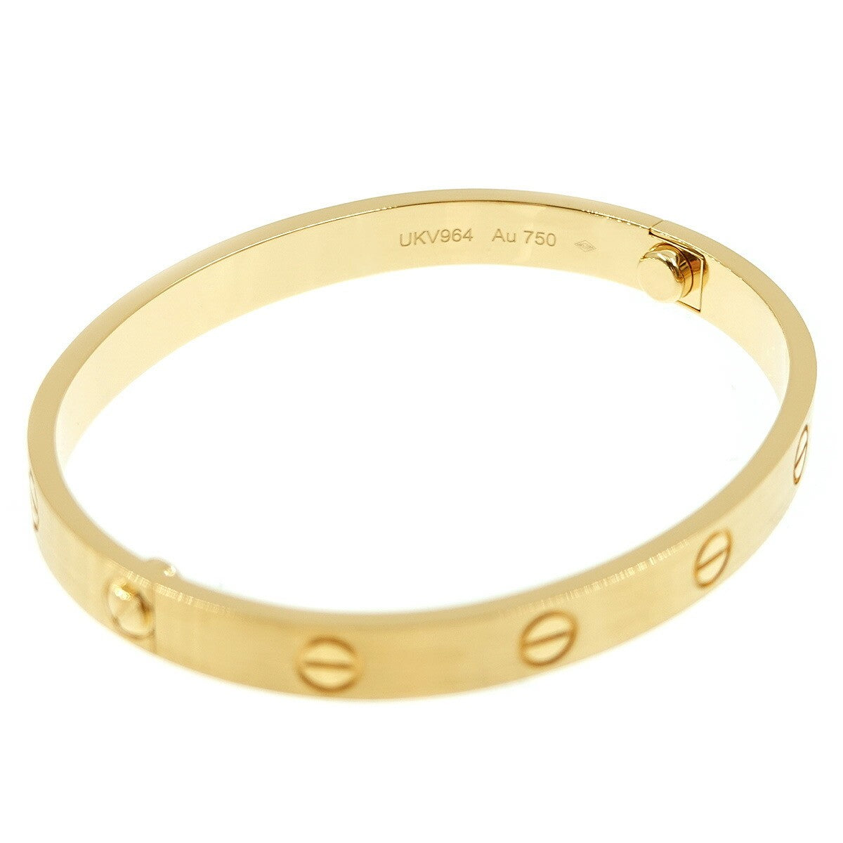 Luxury Promise Japan Cartier Love Bracelet 18K Yellow Gold 750 brushed Size17 90276170