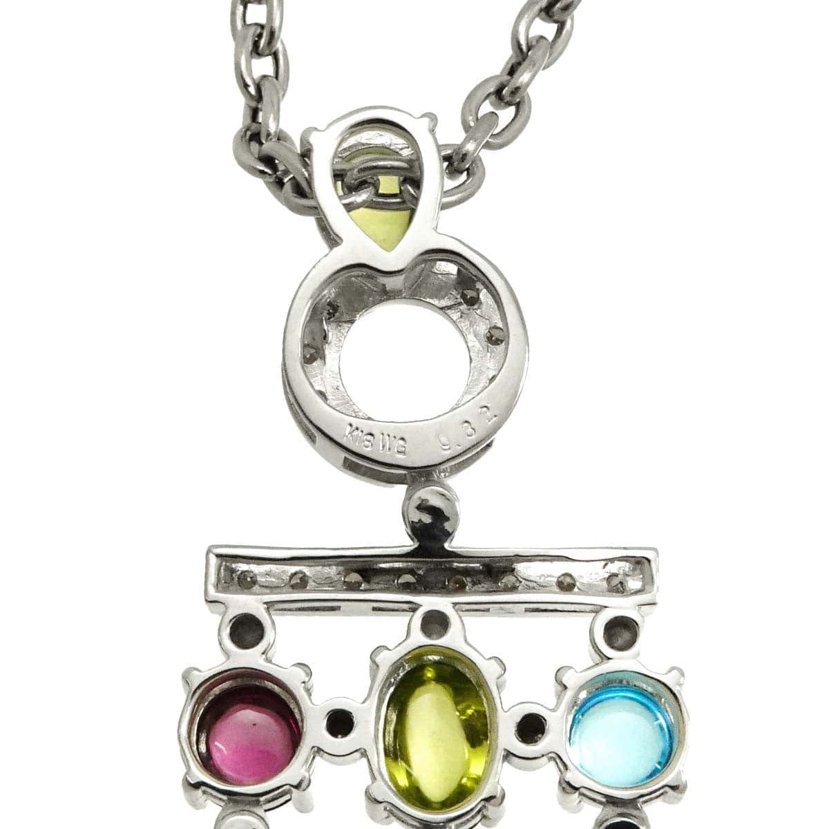 Luxury Promise Japan Diamond 0.32ct Multi Stone Necklace 18K WG White Gold 750 90295586