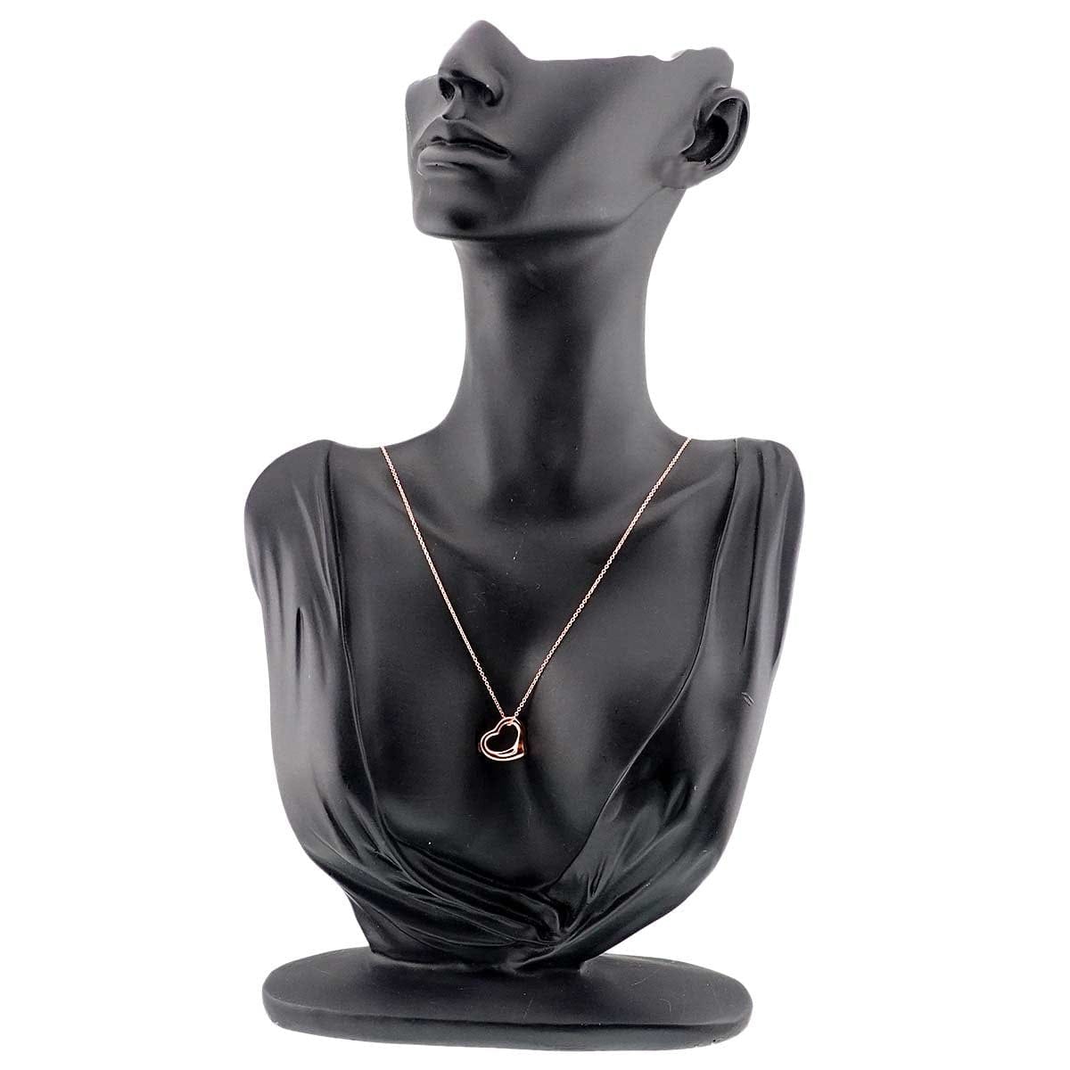 Luxury Promise Japan TIFFANY Co. Open Heart Necklace 18K Pink Gold 750 90297851