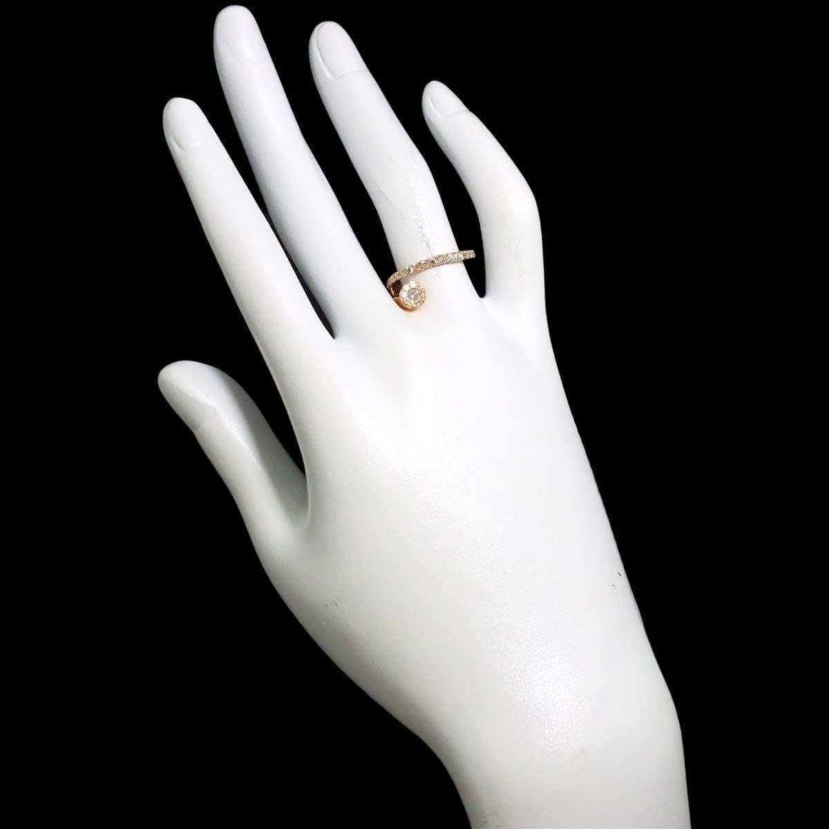 Luxury Promise Japan Diamond 0.50ct Ring 18K PG Pink Gold 750 Size6-6.25(US) 90323721
