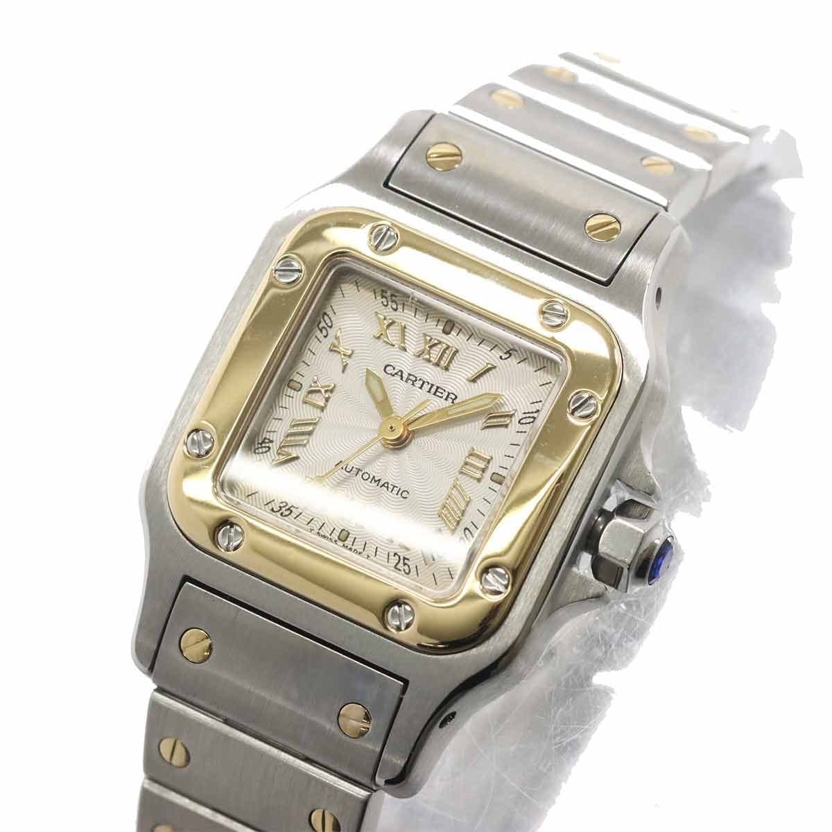 Luxury Promise Japan Cartier Santos Galbee SM W20045C4 Silver Dial Automatic Ladies 90327913