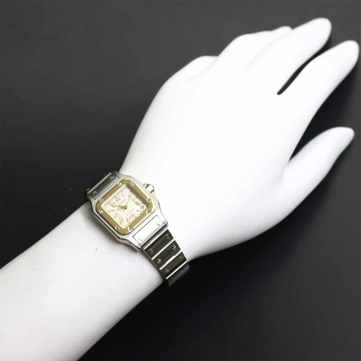 Luxury Promise Japan Cartier Santos Galbee SM W20045C4 Silver Dial Automatic Ladies 90327913