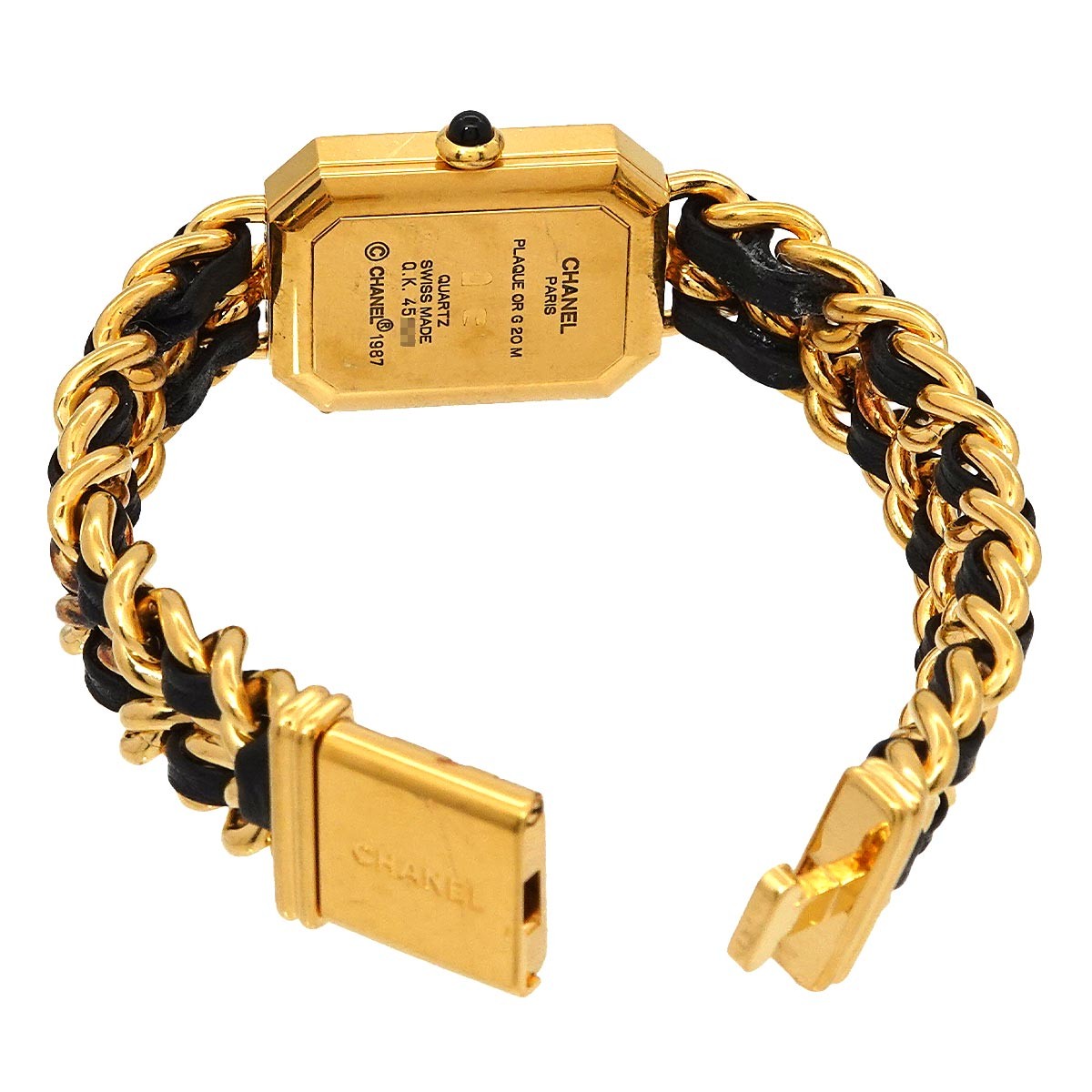 Luxury Promise Japan CHANEL Premiere Size L H0001 Vintage Quartz Black Dial Ladies Watch 90299865