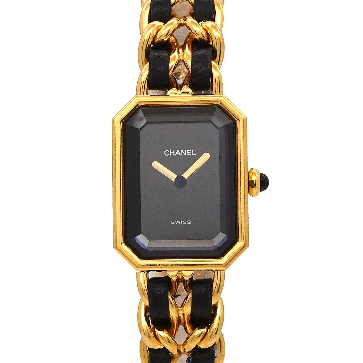 Luxury Promise Japan CHANEL Premiere Size L H0001 Vintage Quartz Black Dial Ladies Watch 90299865