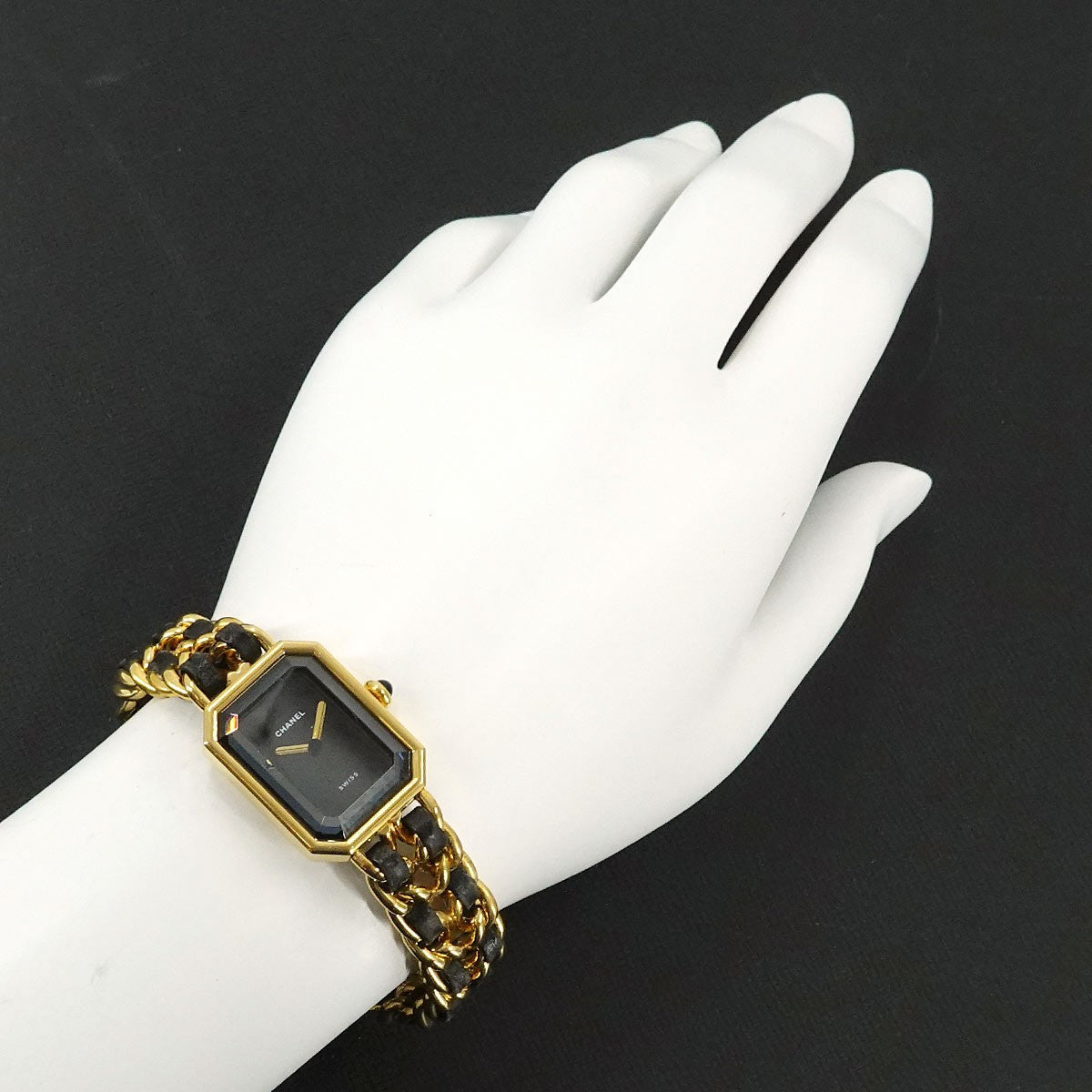 Luxury Promise Japan CHANEL Premiere Size XL H0001 Vintage Quartz Black Dial Ladies Watch 90299866