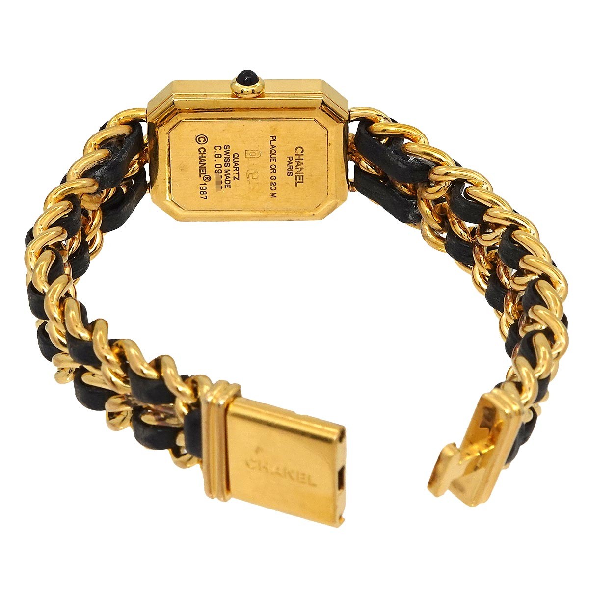 Luxury Promise Japan CHANEL Premiere Size XL H0001 Vintage Quartz Black Dial Ladies Watch 90299866