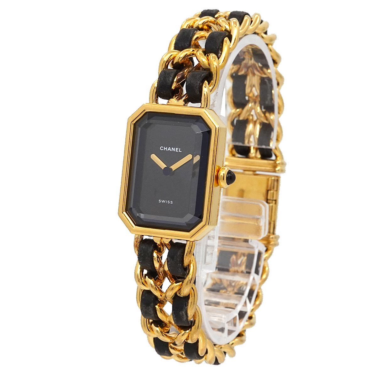 Luxury Promise Japan CHANEL Premiere Size XL H0001 Vintage Quartz Black Dial Ladies Watch 90299866
