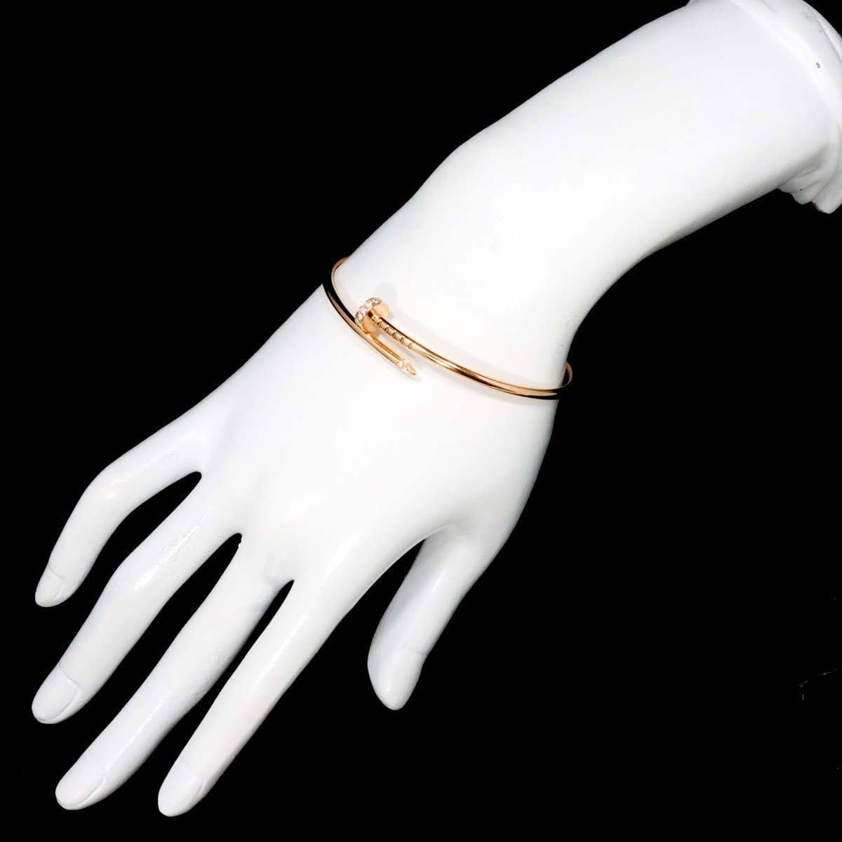 Luxury Promise Japan Cartier Juste Un Clou Diamond Bracelet SM 18K PG 750 size18 90271408