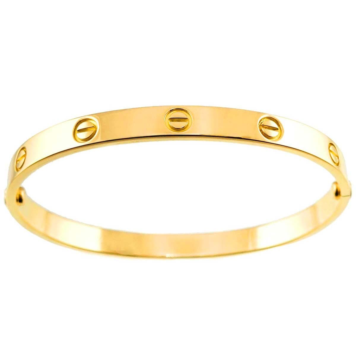 Luxury Promise Japan Cartier Love Bracelet 18K Yellow Gold 750 Size17 90287003